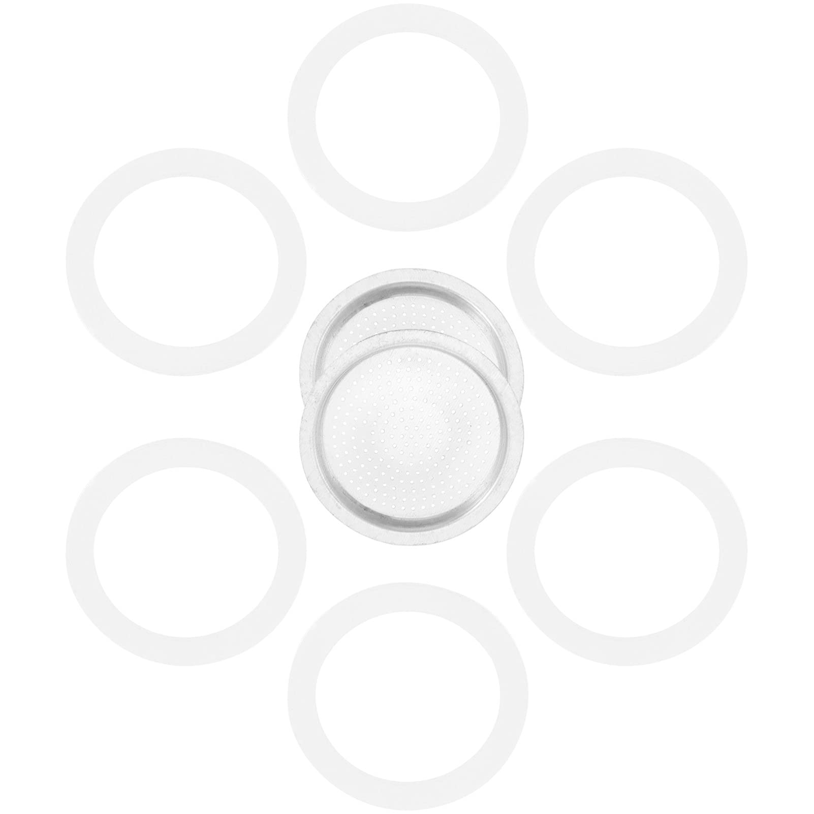 8-Piece Coffee Maker Silicone Seal Rings Replacement Kit - Durable Coffee Pot Accessories for Keurig, Mr. Coffee & More - Perfect for Brewing, Leak Prevention & Machine Maintenance