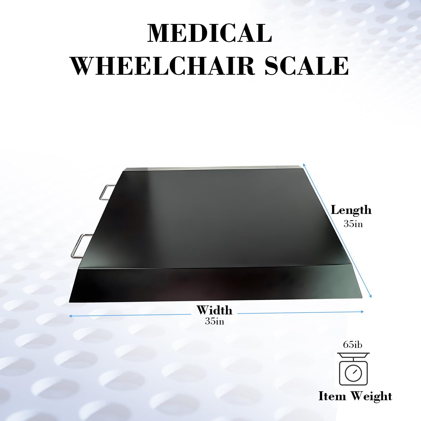 PEC Portable Wheelchair Scale - Digital Medical Scale with Dual Ramps, Side Handles & Wheels for Easy Transport - 35