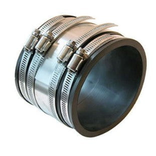 Fernco 1056 32RC 3 x 2 Inch Stainless Steel Reducing Coupling for Cast Iron, PVC, Copper, Steel & Lead Pipe Repairs - Perfect for Plumbing Fixes, Drainage Systems & DIY Home Projects