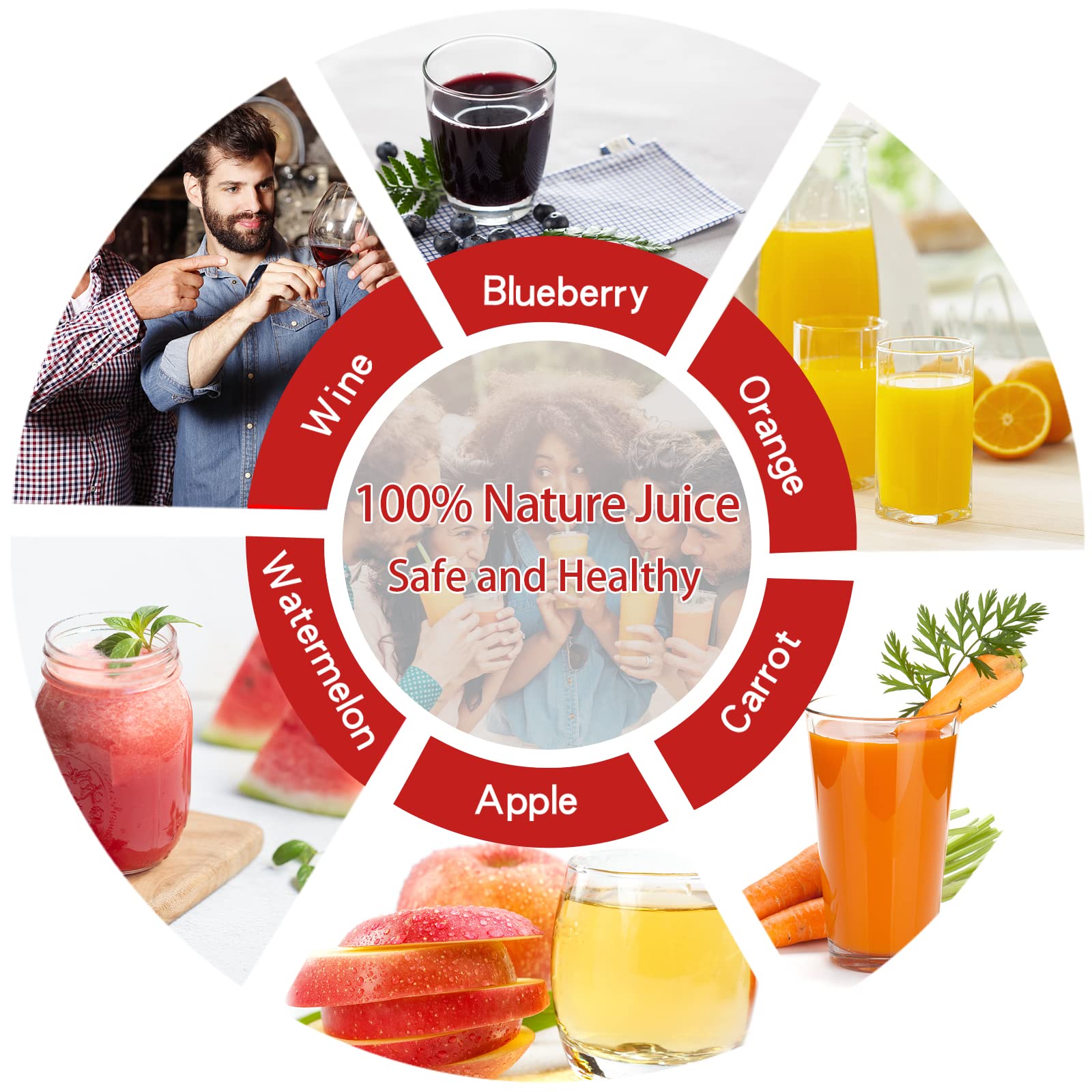 100% Natural Manual Fruit Wine Press & Crusher with Filter Bag - Apple, Grape & Berries Juice Maker for Home Kitchen | Perfect for Homemade Cider, Wine & Fresh Juice Making