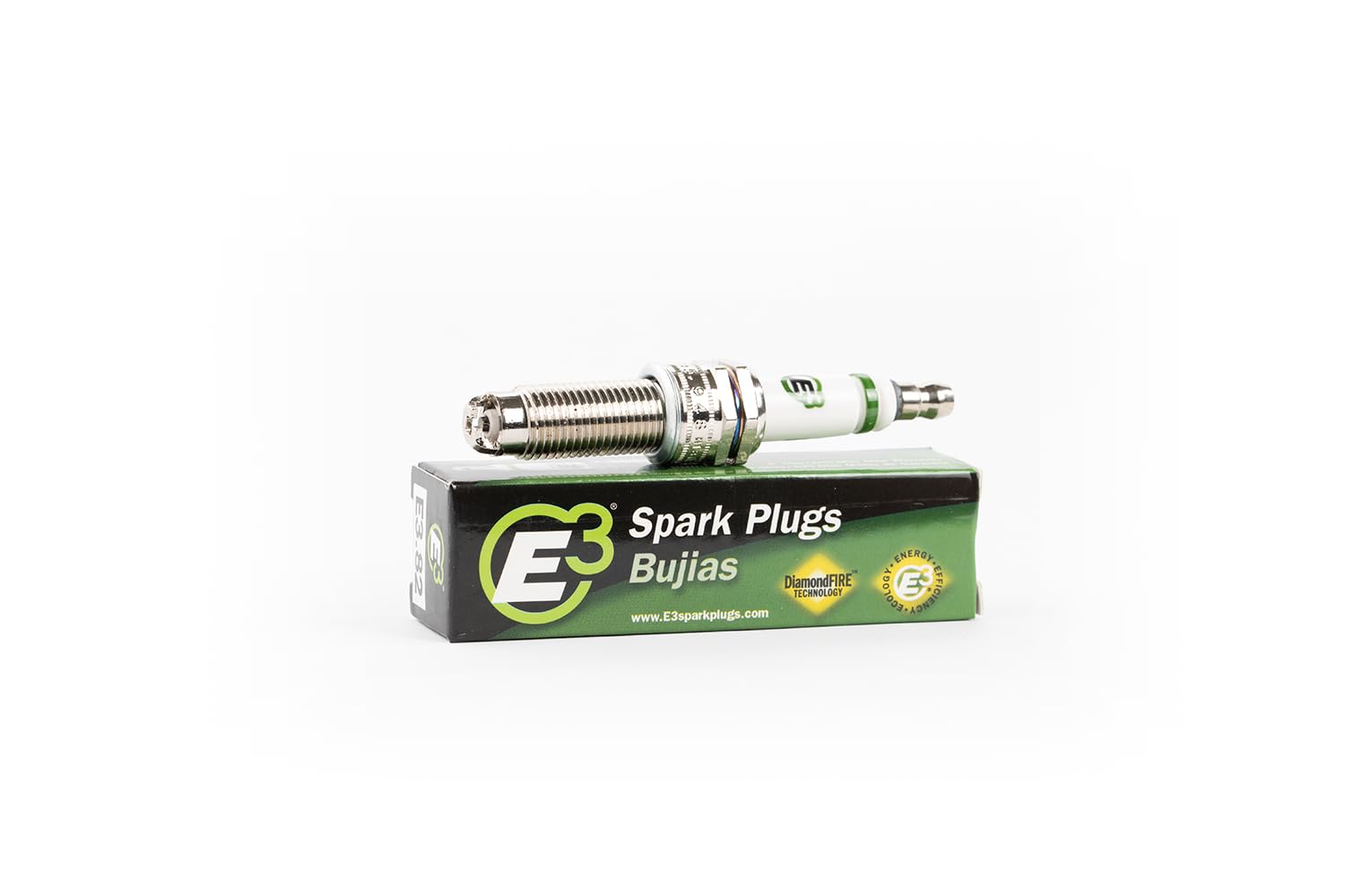 E3.82 Automotive Spark Plug for Late Model Import Cars - High Performance Ignition for Better Fuel Efficiency & Engine Power - Ideal for Daily Commute, Racing & Off-Road Driving
