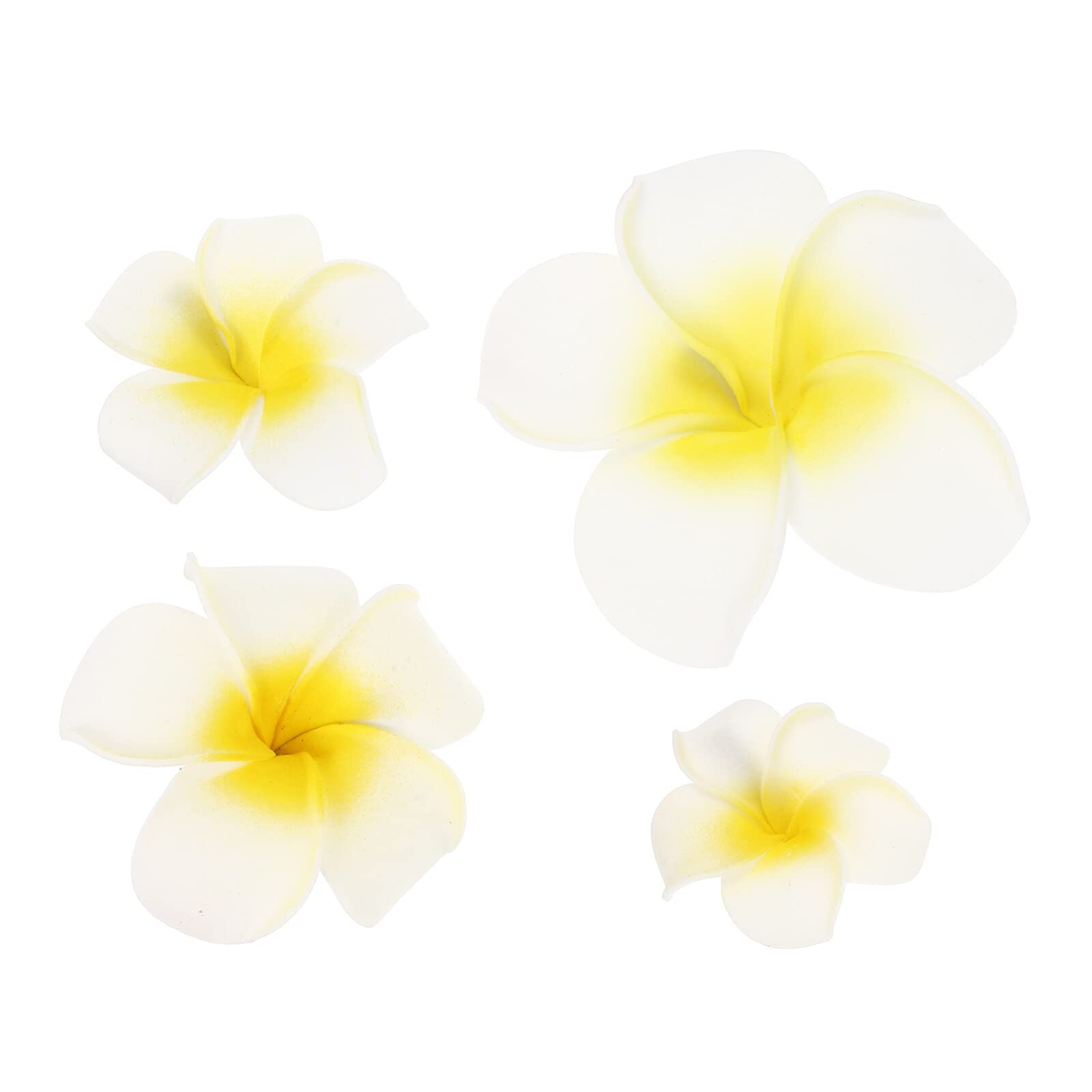 VILLCASE 4pcs Hawaiian Plumeria Flower Hair Clips - Bridal Hair Accessories for Wedding, Beach, Vacation & Summer Parties - Orchid Hairpins for Women & Girls