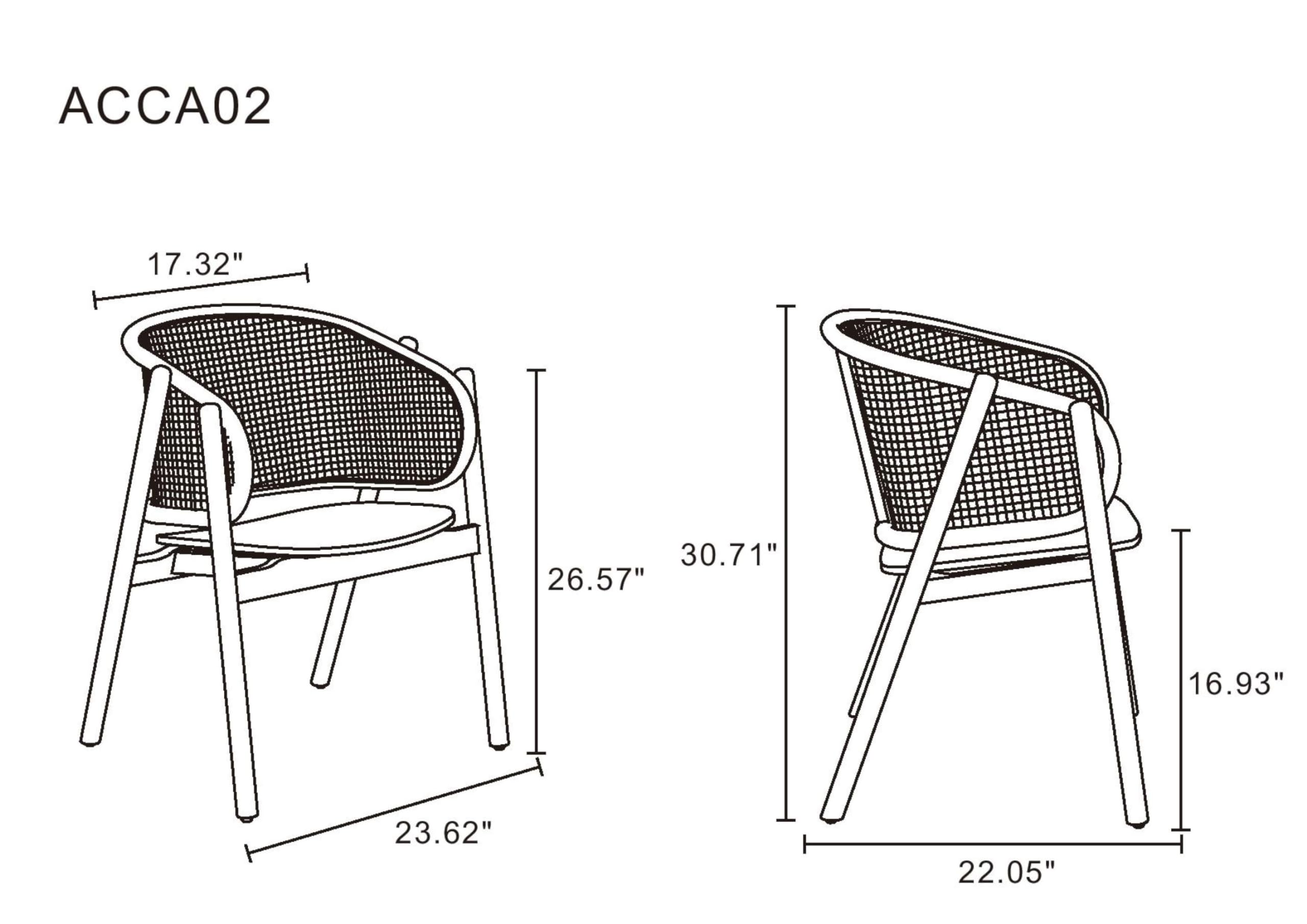 Versailles Rattan Cane Accent Chair - Solid Ash Wood Frame, Ergonomic Curved Seat, Fully Assembled Armchair for Living Room, Bedroom or Patio - Black/Natural - Stylish Home Decor & Comfortable Seating Solution