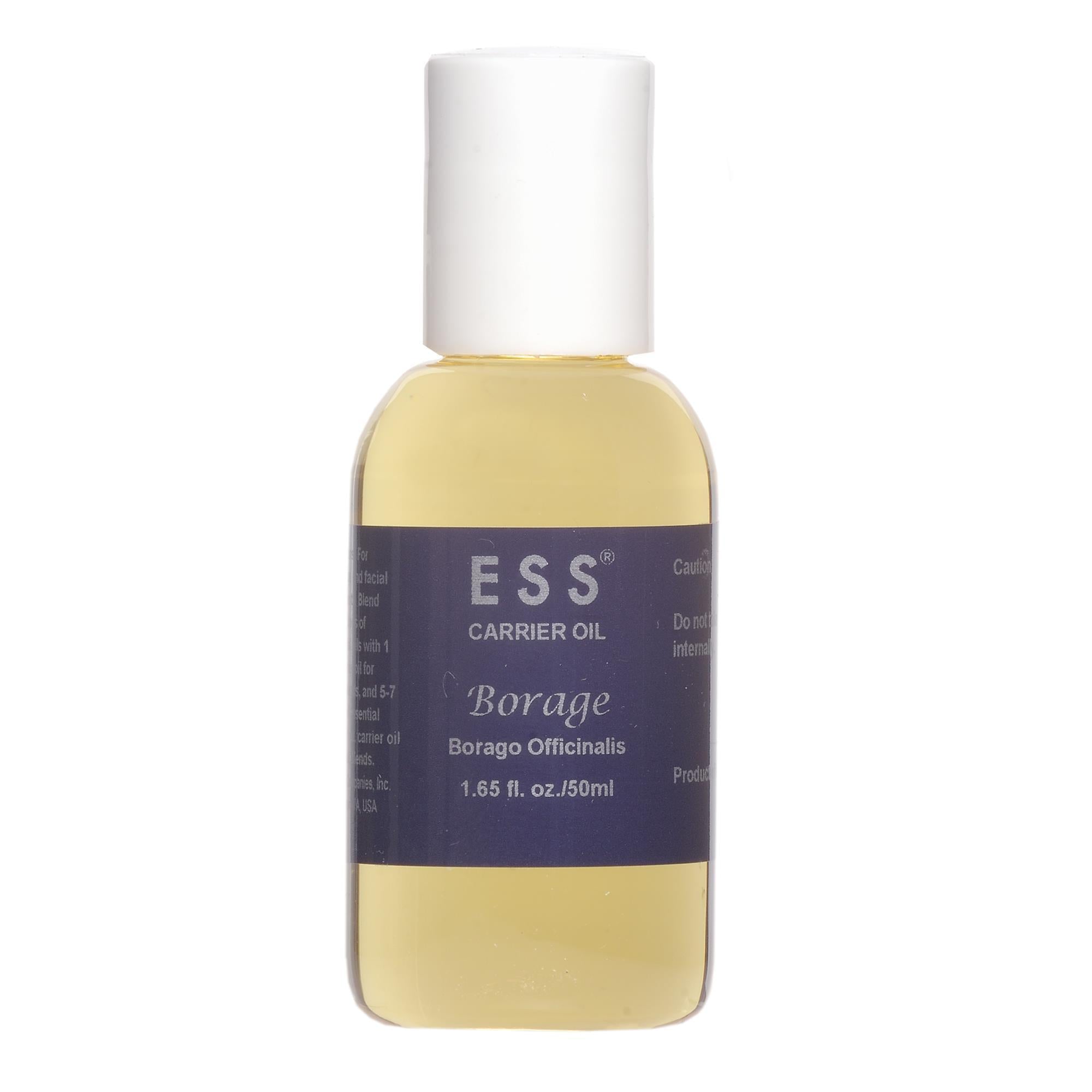 Pure ESS Borage Oil 50mL - Cold Pressed, Organic, for Skin & Hair Care - Perfect for DIY Beauty, Massage & Aromatherapy