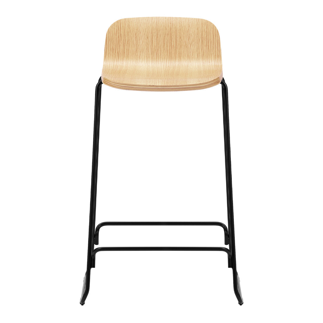 Modern Kitchen Counter Stool with Back Support - Adjustable Height Bar Stool for Breakfast Nook, Dining Room & Home Bar - Comfortable & Stylish Seating Solution