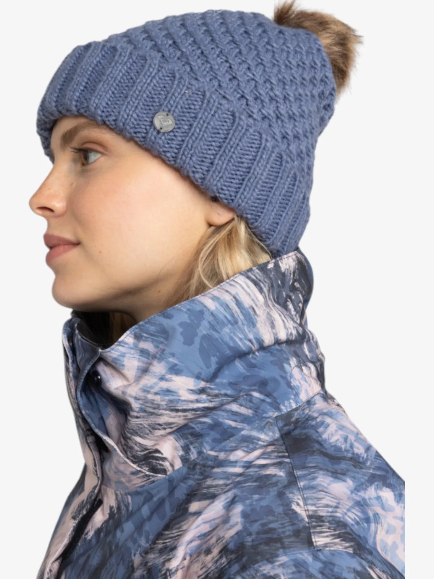 Roxy Jetty Solid NP Blue Print Snow Jacket - Waterproof Winter Coat for Women - Perfect for Skiing, Snowboarding & Cold Weather Adventures