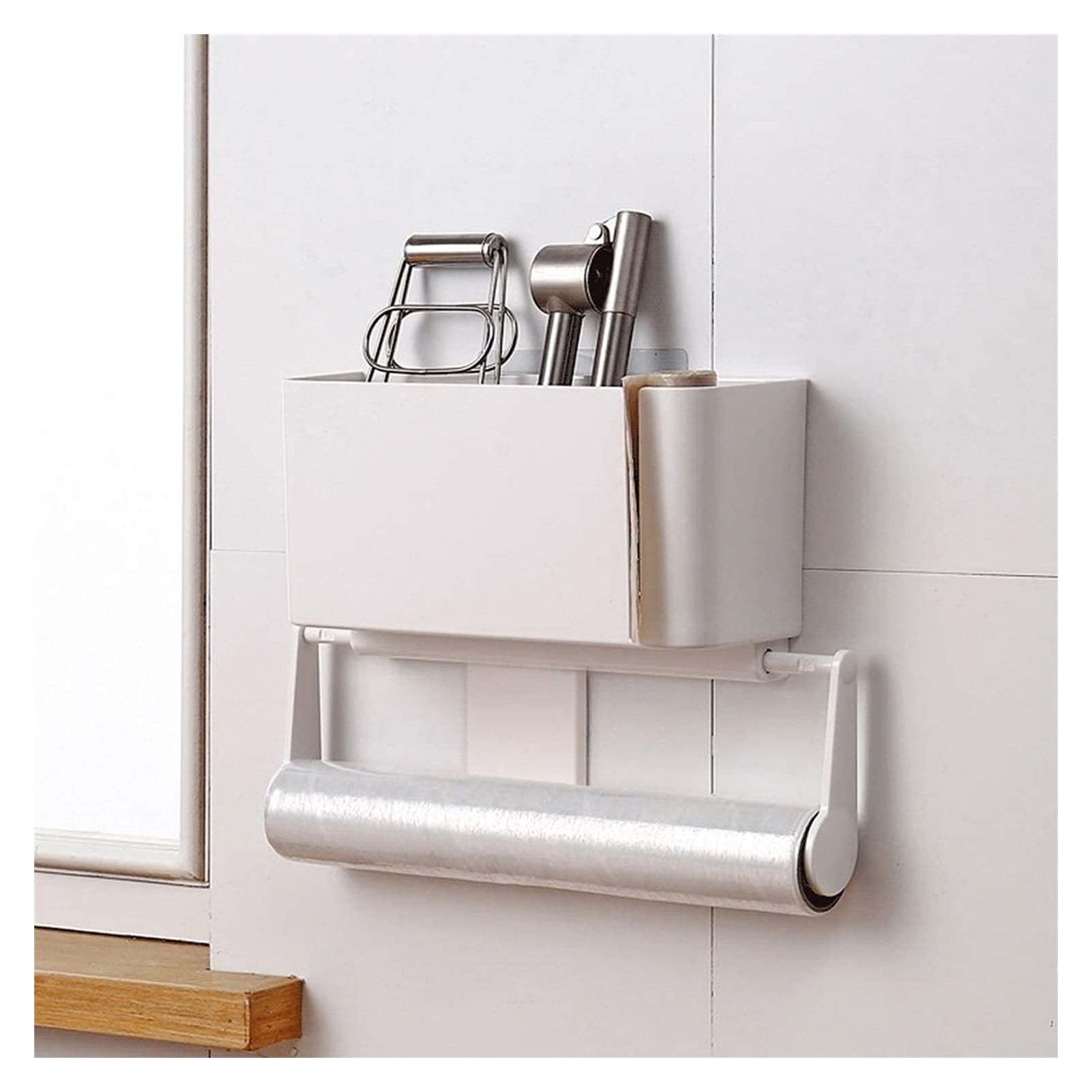 Stainless Steel Toilet Paper Holder - No Drill Wall Mount Bathroom & Kitchen Paper Towel Rack - Space Saving Tissue Roll Hanger for Modern Homes (Perfect for Small Bathrooms & RVs)