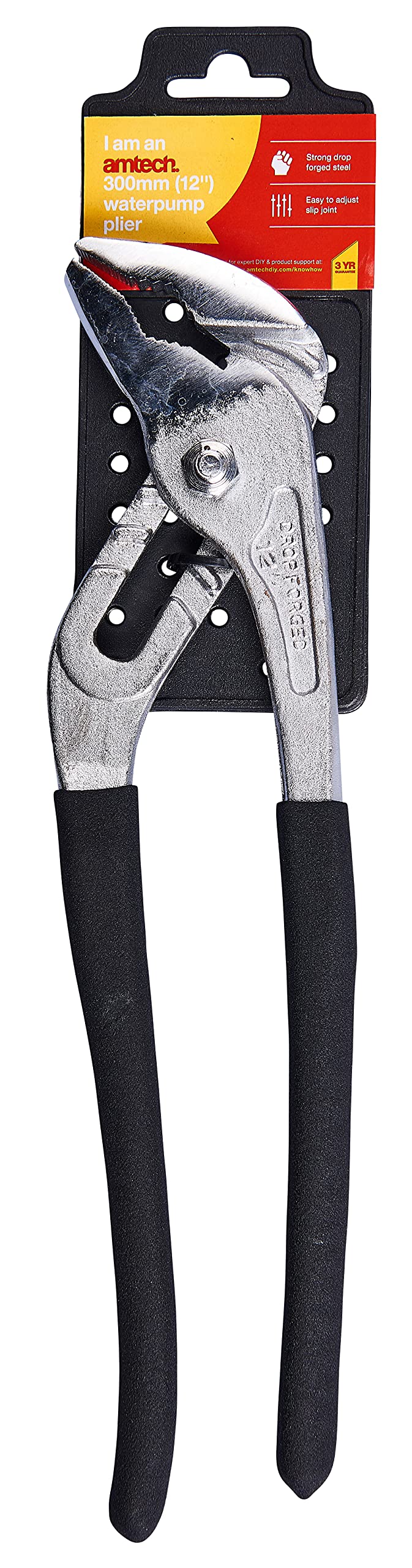 B1200 Water Pump Pliers 300mm (12 Inch) - Heavy Duty Slip Joint Pliers for Plumbing, Automotive Repair, and DIY Projects