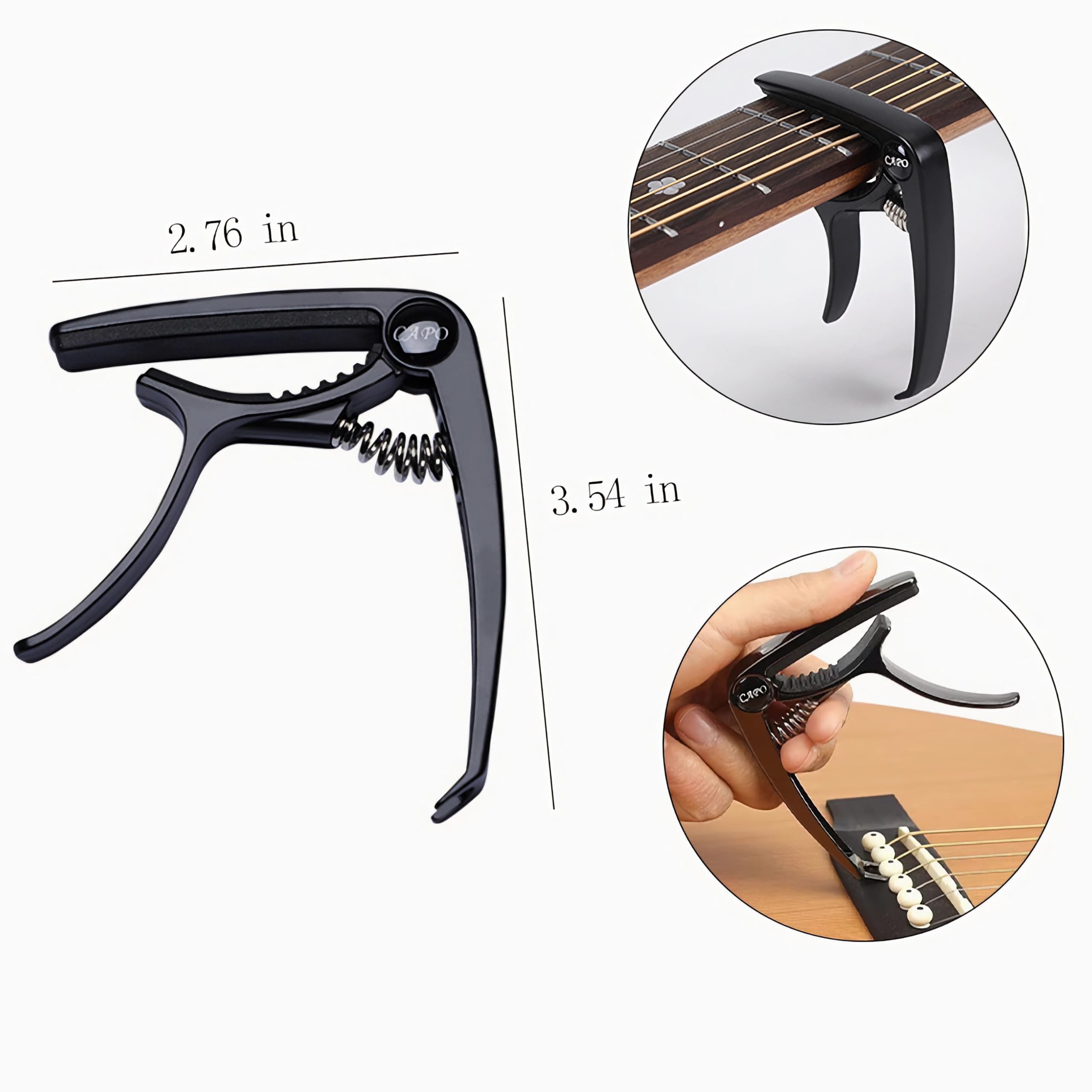 Premium 59-Piece Acoustic Guitar Accessories Kit - Includes Strings, Picks, Capo, Winder, Bridge Pins, Pin Puller & Cleaning Cloth - Perfect for Guitar Maintenance, Practice & Live Performances