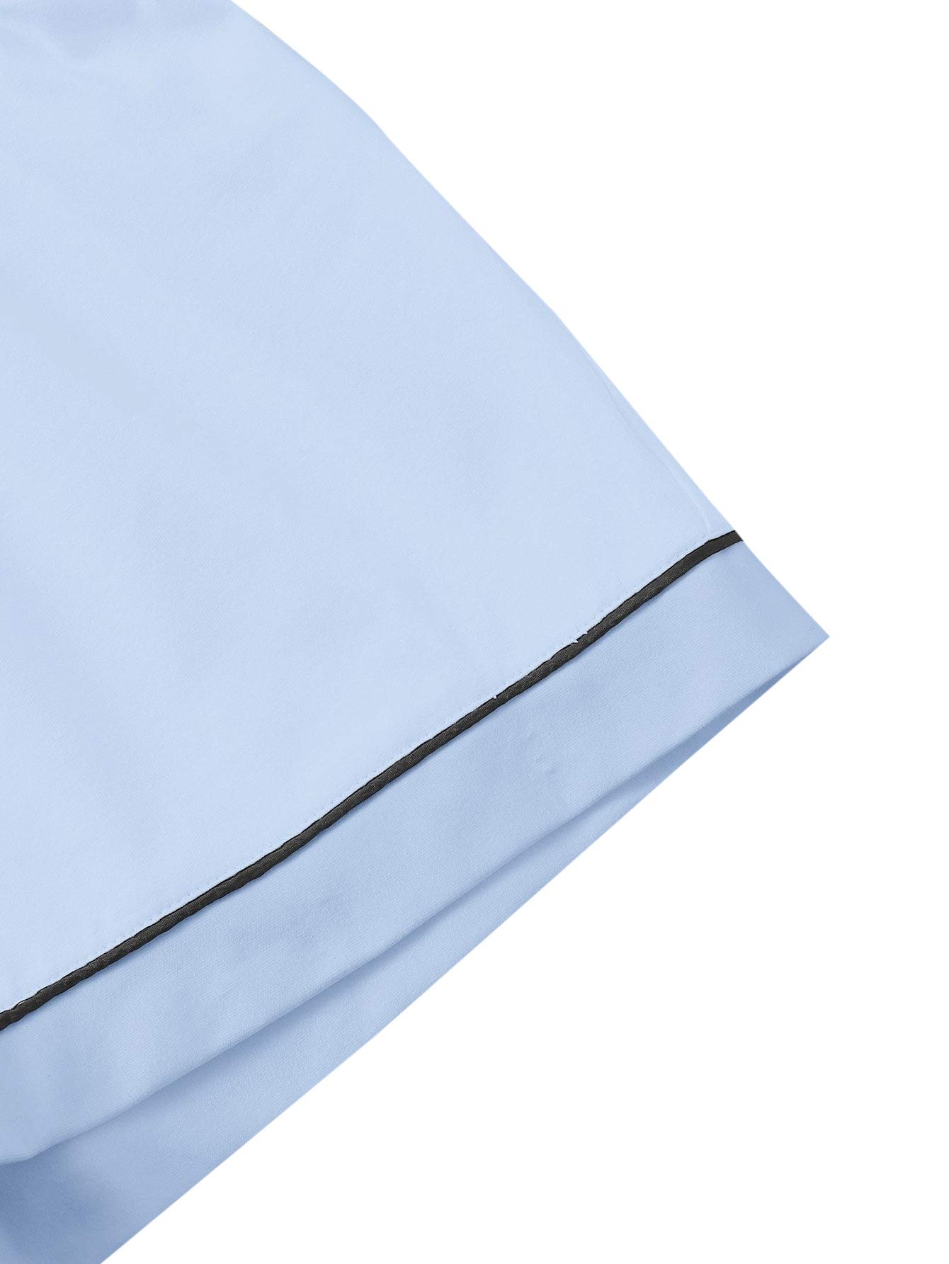 Floerns Women's Notch Collar Short Sleeve Pajama Set - Soft 2-Piece Sleepwear for Lounge & Nightwear - Perfect for Relaxing at Home, Sleepovers and Cozy Evenings