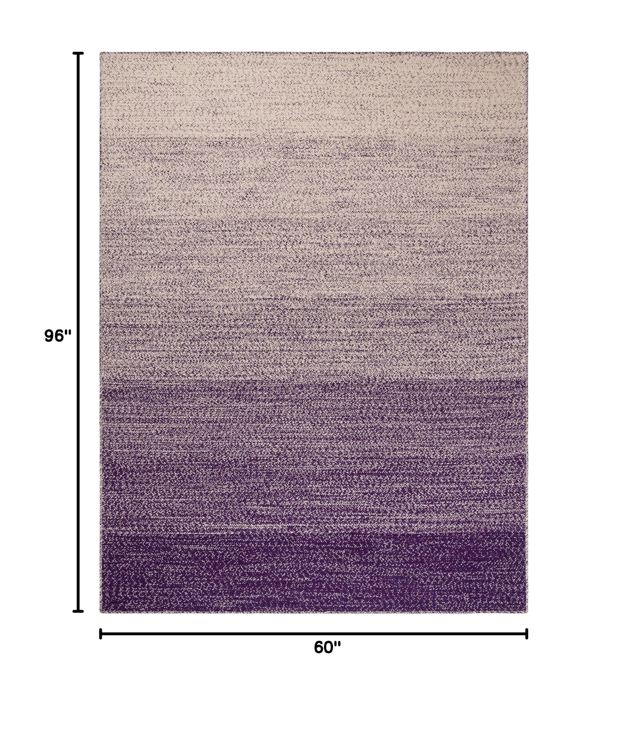 SAFAVIEH Handmade Boho Ombre Jute Area Rug 5' x 8' - Natural & Purple, Natural Fiber Collection (NFB263V) | Durable & Stylish for High Traffic Living Room, Bedroom, Dining Room & Office Spaces