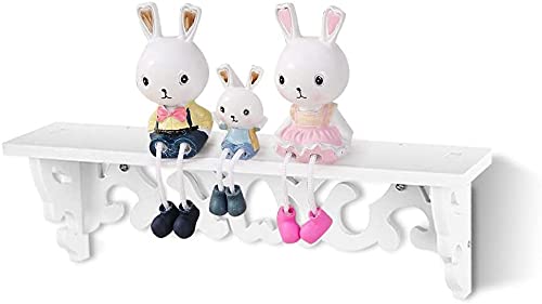 Floating Wall Shelves - White Book Shelf for Books & Collections | Easy to Assemble, Space-Saving Display Shelf | Perfect for Living Room, Bedroom & Office Organization