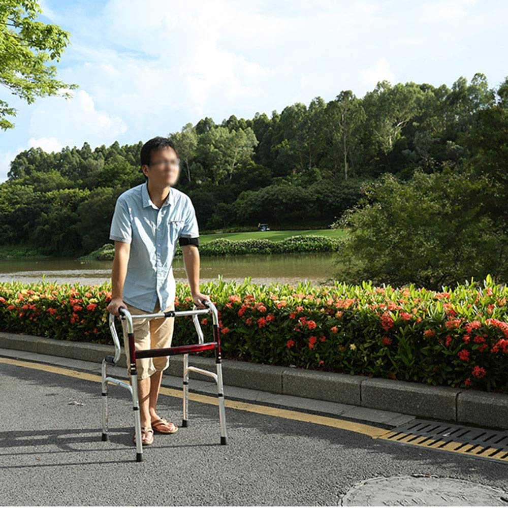 Lightweight Folding Rollator Walker with Seat for Seniors - Adjustable Height 29.6