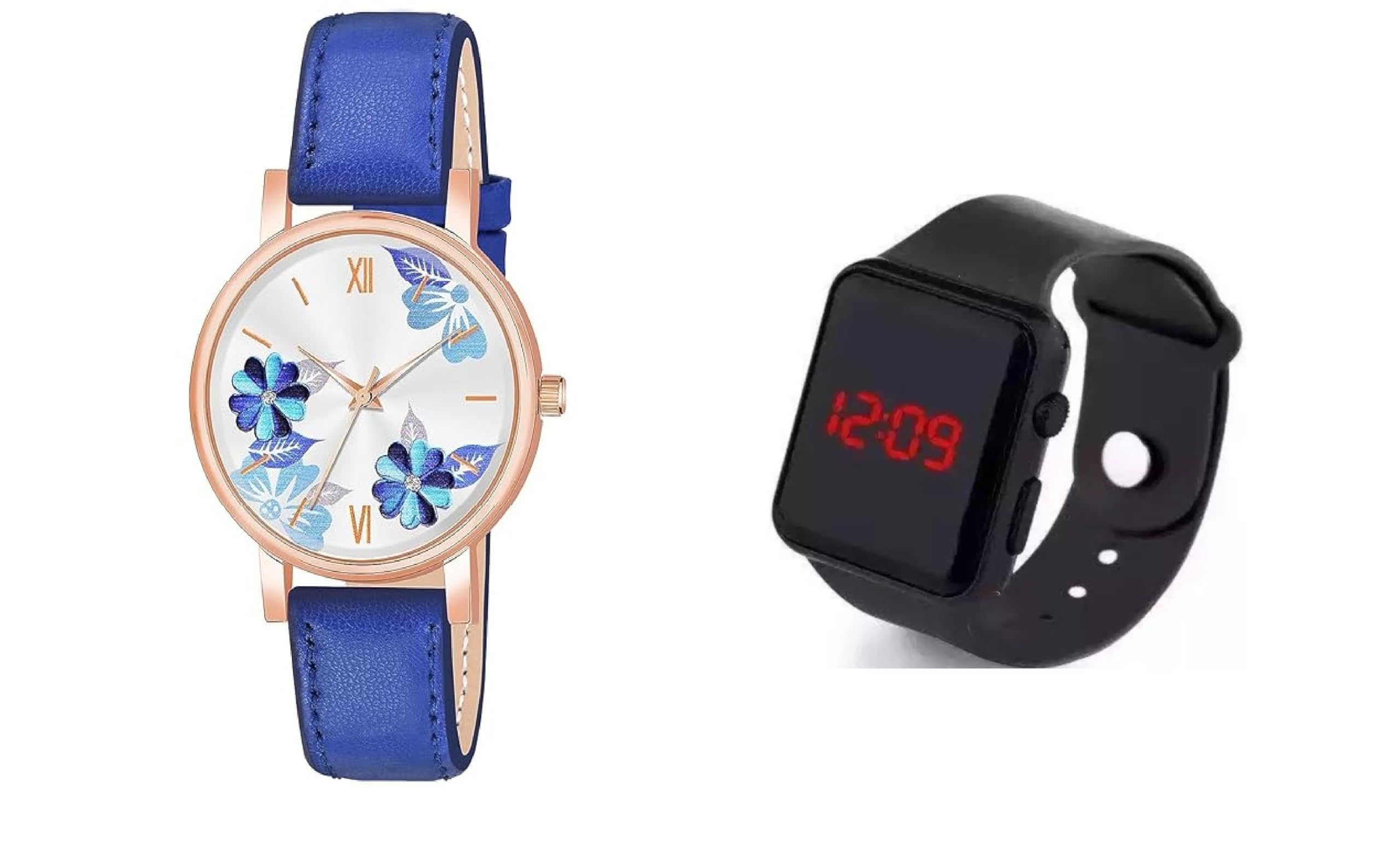 LAKSH Designer Shine Round Dial Women's Analog Watch with Slim Fit Leather Strap - Elegant Fashion Watch for Girls & Women | Perfect for Office, Party & Everyday Wear (SR-406 AT-406)