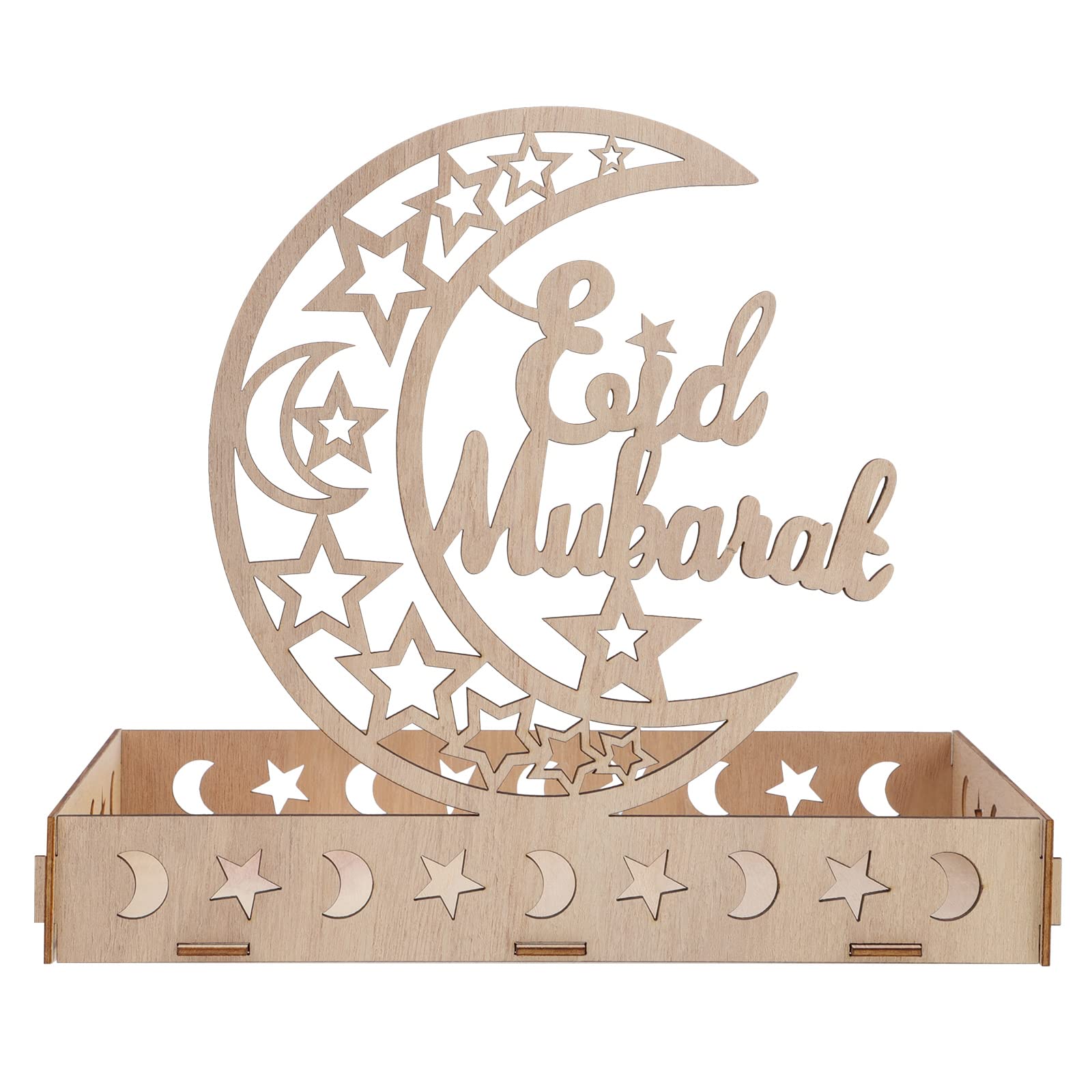 Ramadan Themed Food Tray - Decorative Dessert Serving Tray for Snacks, Fruits & Sweets | Elegant Desktop Decor for Ramadan, Eid & Home Parties | Perfect for Iftar, Family Gatherings & Holiday Celebrations