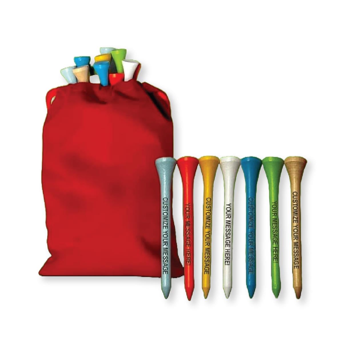 Personalized Golf Tees in A Pouch - Custom Engraved Golf Accessories for Men & Women - Perfect Golf Gift for Birthday, Father's Day & Tournaments - Ideal for Driving Range & Course Play