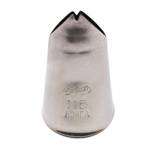 Ateco 115 Stainless Steel Leaf Decorating Tip - 3/4 Inch Tube for Cake Piping, Cupcake Decorating & Pastry Design - Perfect for Professional Bakers & Home Baking Enthusiasts