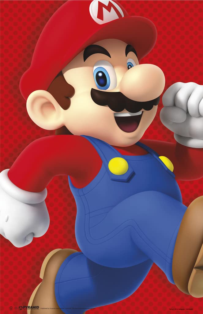 Super Mario Run Video Game Poster - 12x18 Inch Cool Wall Art Decor for Gamers & Nintendo Fans - Perfect for Gaming Rooms, Bedrooms & Offices