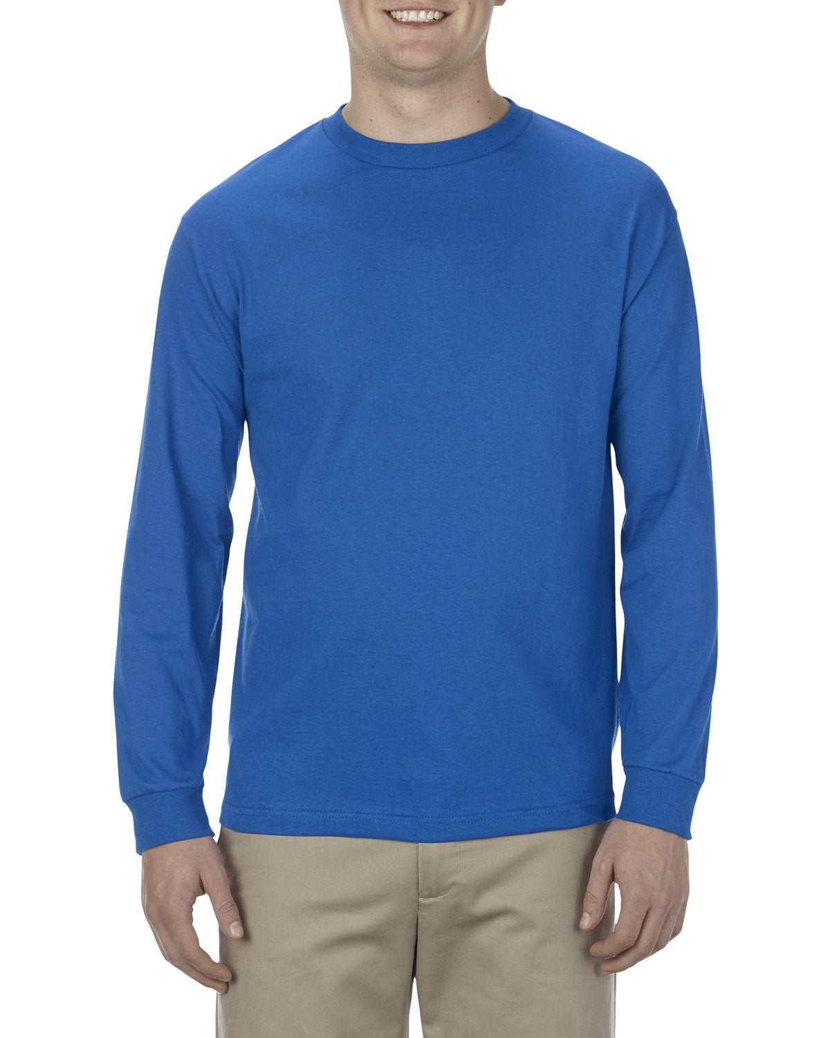 Alstyle AL1304 Men's & Women's 6.0 oz 100% Cotton Long Sleeve T-Shirt - Soft Comfort Fit Casual Wear for Everyday, Work & Layering