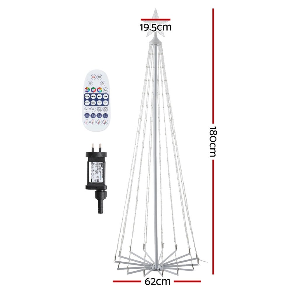 6.5ft Pre-Lit Christmas Tree with 265 RGB LED Fairy Lights - Indoor/Outdoor Holiday Decor for Home, Office, Party & Festive Celebrations