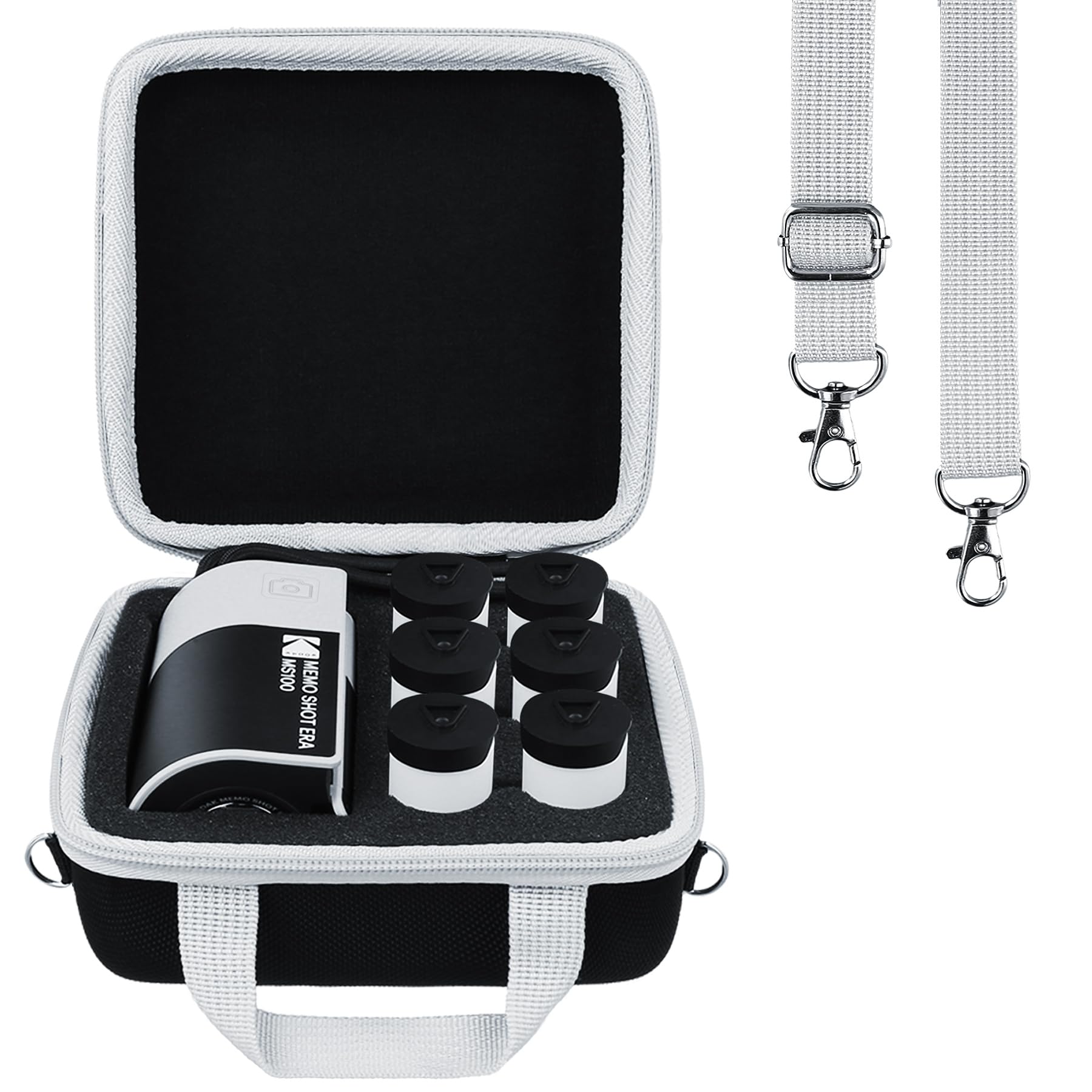 Khanka Durable Hard Case for KODAK Memo Shot ERA Kids Instant Digital Camera & Photo Label Printer Bundle - Protective White Cover | Perfect for Travel, School & Birthday Gifts