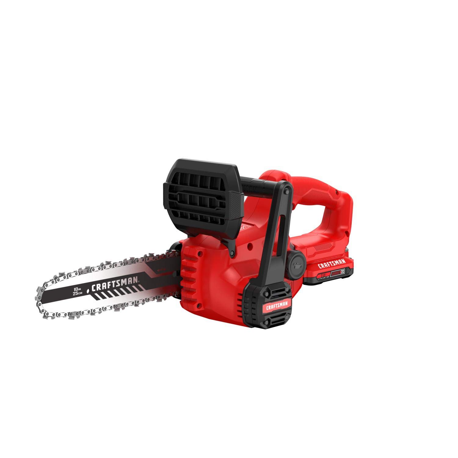 CRAFTSMAN V20 10-Inch Cordless Mini Chainsaw with Battery & Charger (CMCCS610D1) - Perfect for Tree Trimming, Yard Maintenance & DIY Wood Cutting Projects
