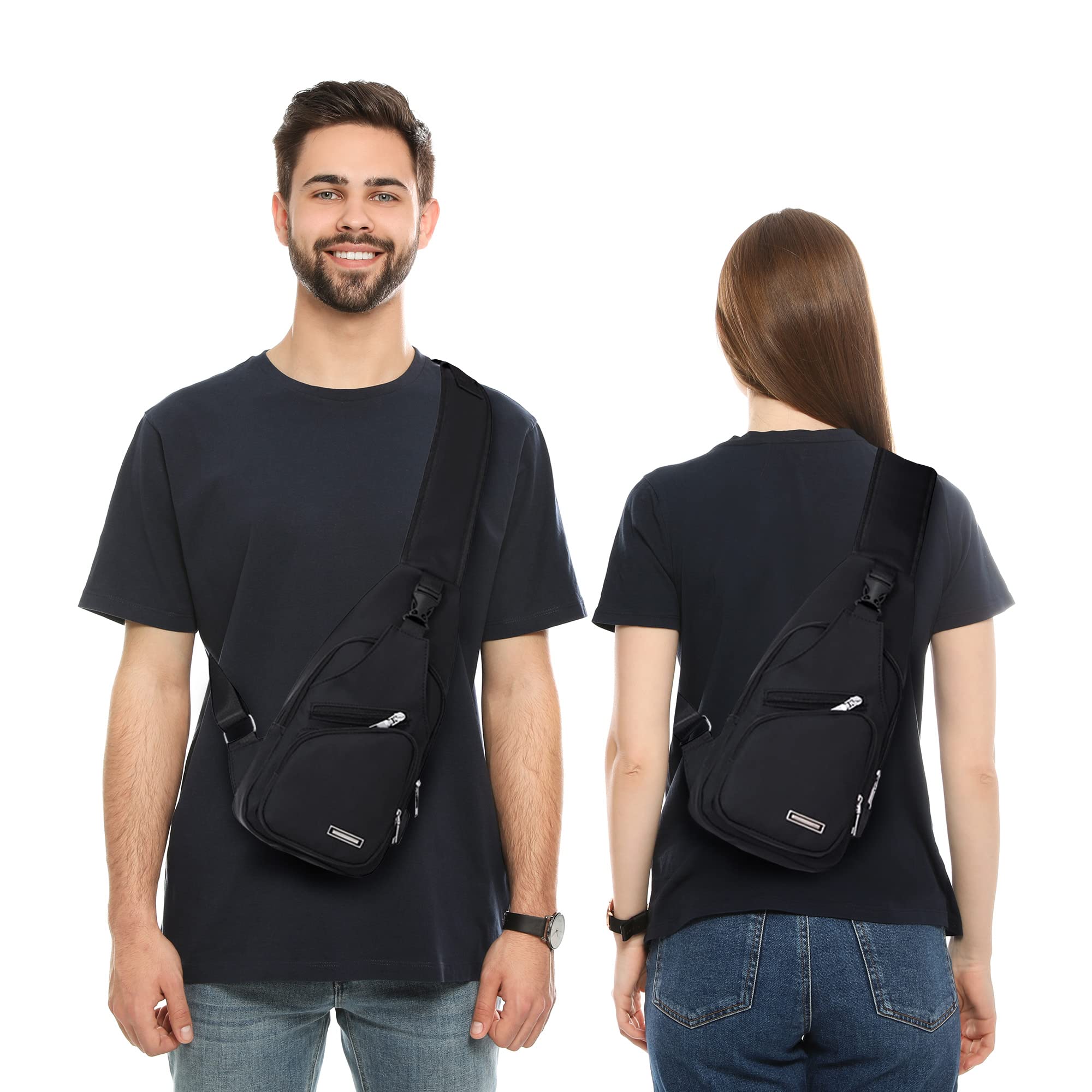 Waterproof Sling Bag for Men & Women - Lightweight Crossbody Backpack for Hiking, Travel & Daily Use | Durable Chest Shoulder Bag for Outdoor Activities, Commuting & Shopping