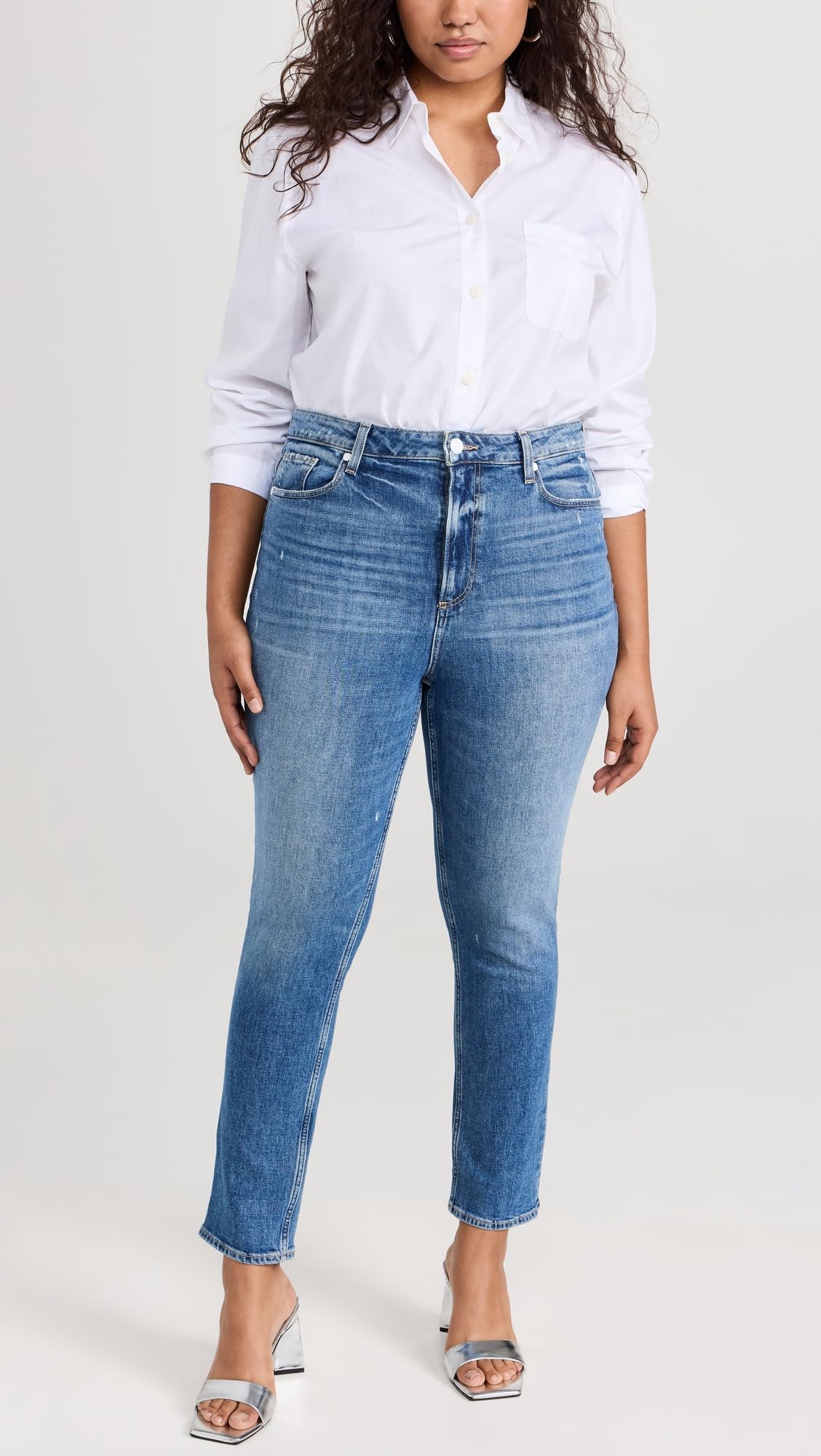 PAIGE Women's Sarah Transcend Vintage High Rise Slim Jeans - Perfect for Casual Outfits, Date Nights & Everyday Wear