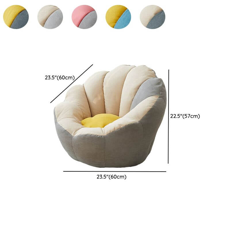 Minimalist Solid Lemon Yellow Cotton Blend Papasan Chair with Removable Slipcover & Sewn Pillow - Cozy Accent Chair for Living Room, Bedroom, or Reading Nook - Perfect for Relaxation and Home Decor