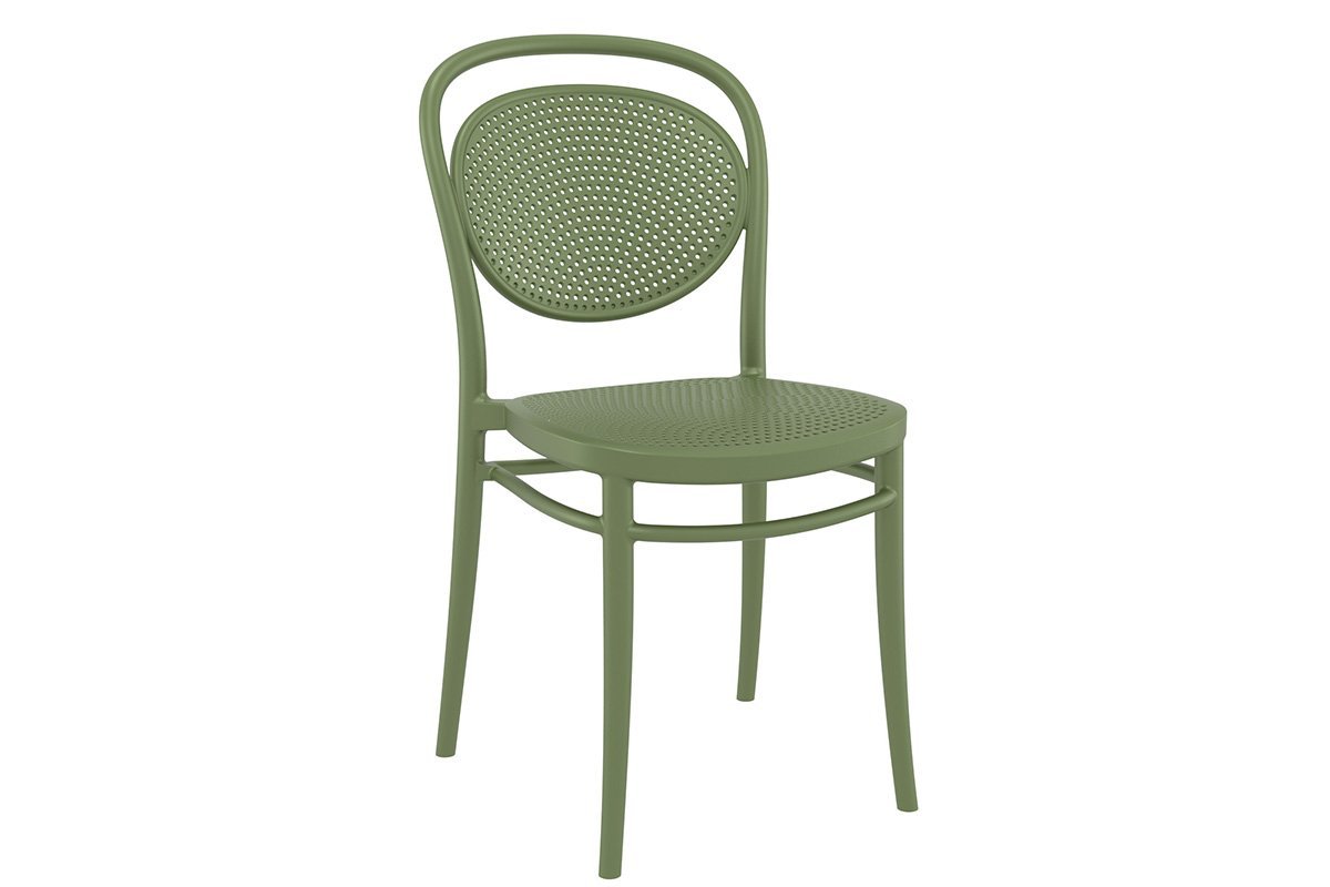Commercial-Grade Marcel Stacking Chairs for Restaurants, Cafes & Events - Heavy Duty Stackable Dining Chairs for Indoor/Outdoor Use