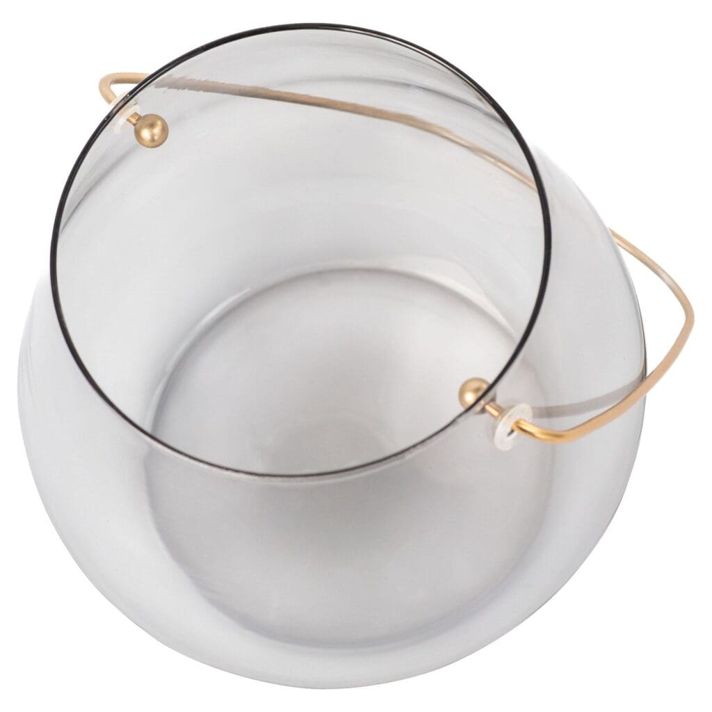 Cyan Design 11768 Smoked Glass Water Drop Hurricane Candle Holder - Perfect for Table Centerpieces, Wedding Decor, and Home Accents
