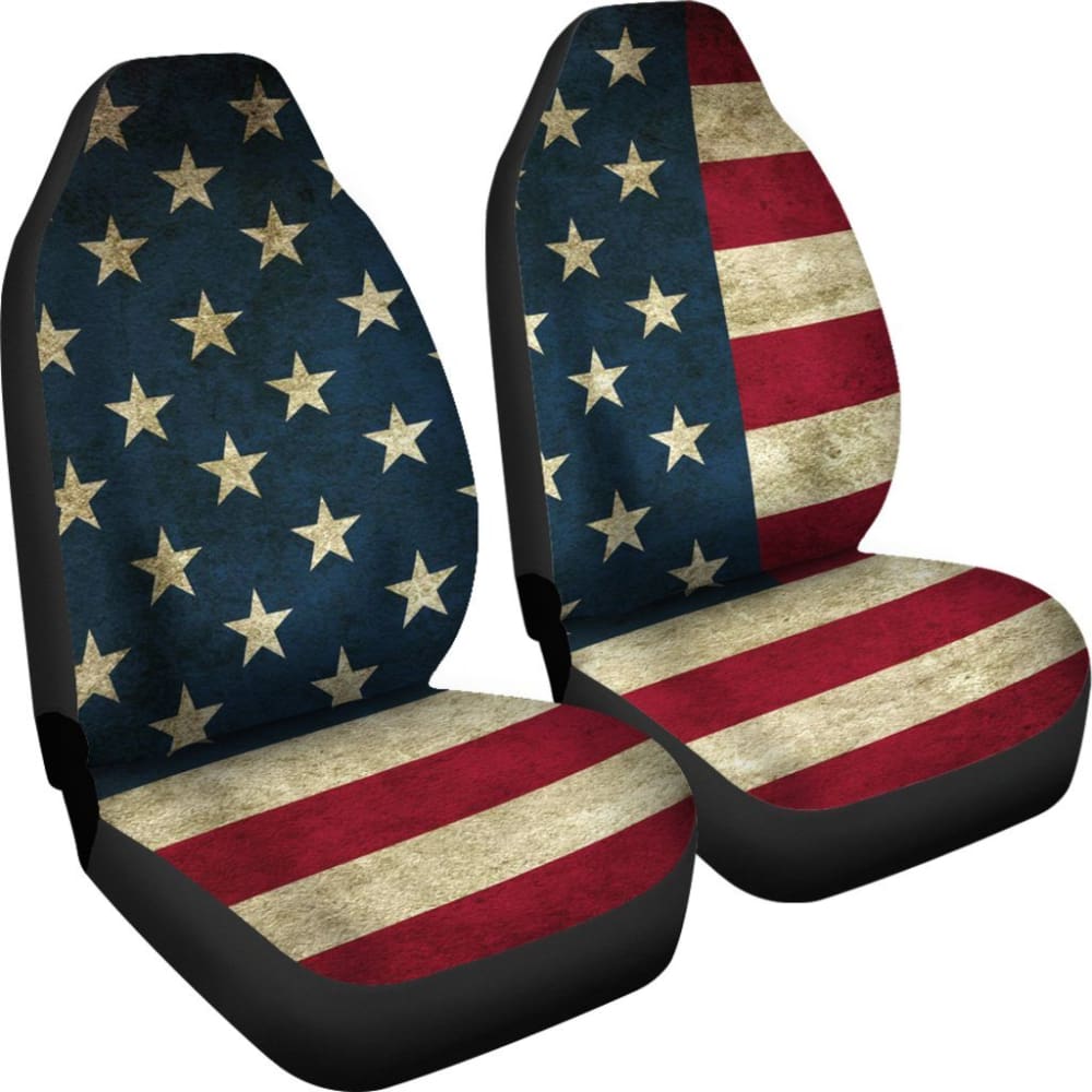 American Flag Freedom Seat Covers for Cars & Trucks - Patriotic USA Design - Universal Fit - Durable & Comfortable - Perfect for 4th of July, Veterans Day & Patriotic Events