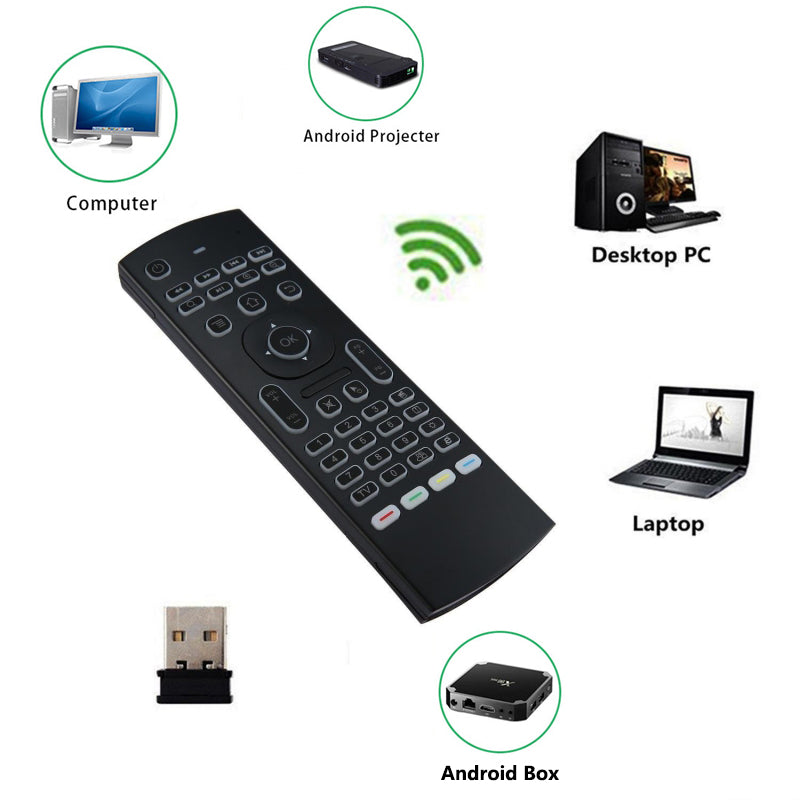 Universal Air Mouse Keyboard Remote - Wireless 2.4GHz Mini Keyboard with Touchpad for Smart TV, PC, Android Box - Perfect for Home Entertainment & Office Presentations