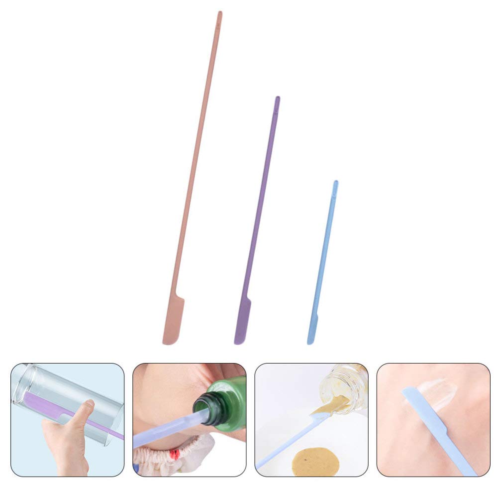 3-Piece Silicone Beauty Spatula Set - Makeup Scraper, Bottle & Lotion Spatula - Reusable Cosmetic Spatulas for Jars, Tubes & Bottles - Perfect for Skincare, Makeup Removal & Travel Essentials