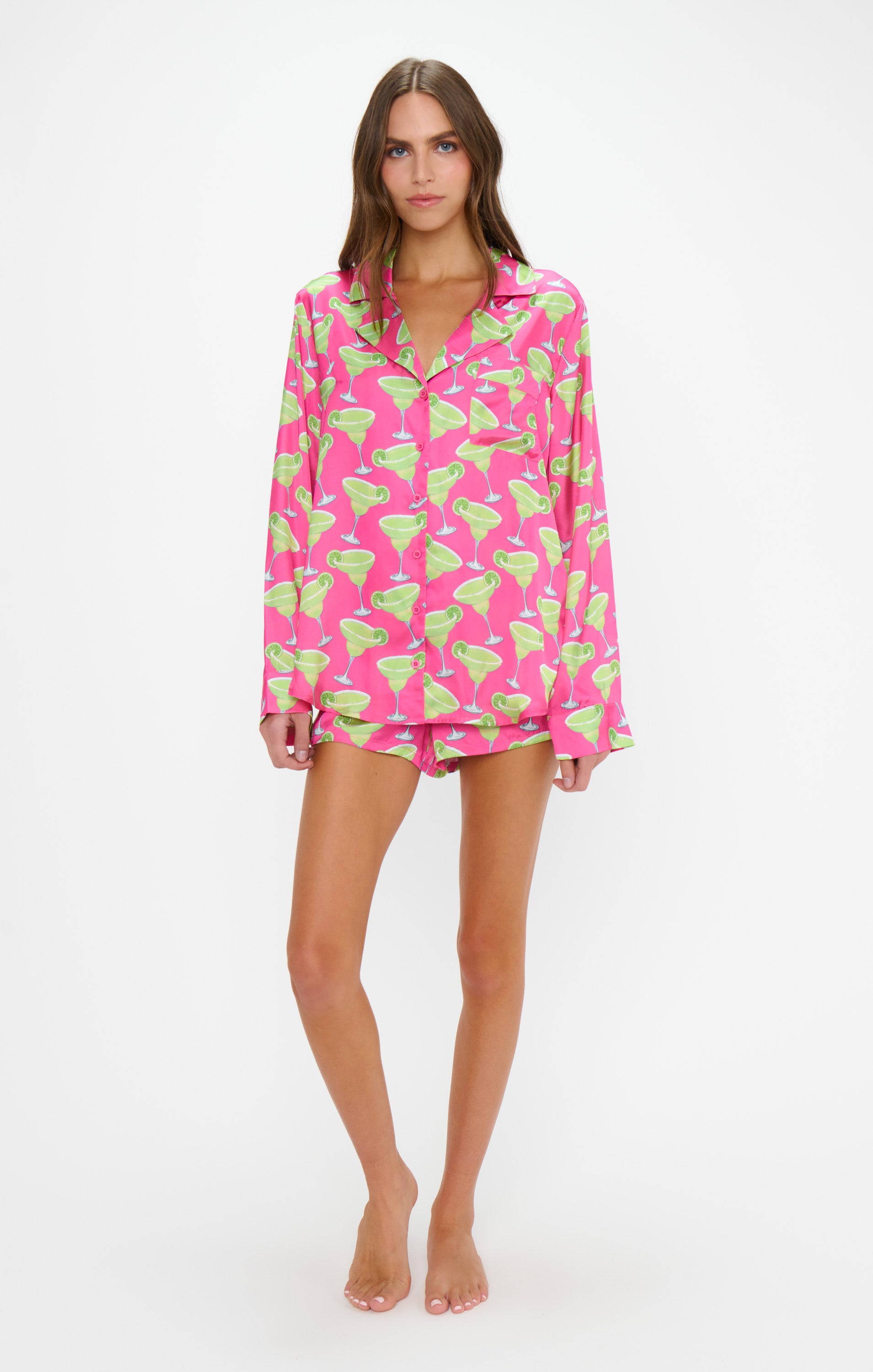 Silky Margarita Pajama Set for Women - Soft & Comfortable Sleepwear for Beauty Rest | Perfect for Lounging, Travel & Relaxation