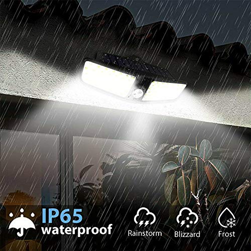 100 LED Solar Security Light with Motion Sensor - Dual Head Outdoor Floodlight for Yard, Garden, and Driveway Lighting