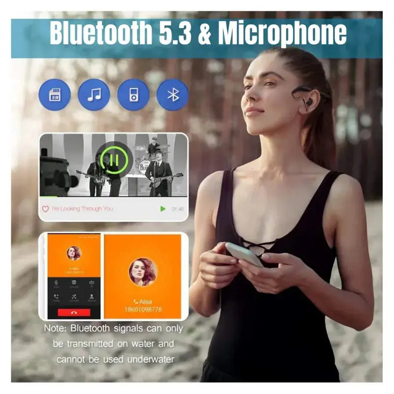 Waterproof Bluetooth Earbuds for Swimming - W18 Wireless Headphones with MP3 Player | Perfect for Pool Workouts, Surfing & Water Sports