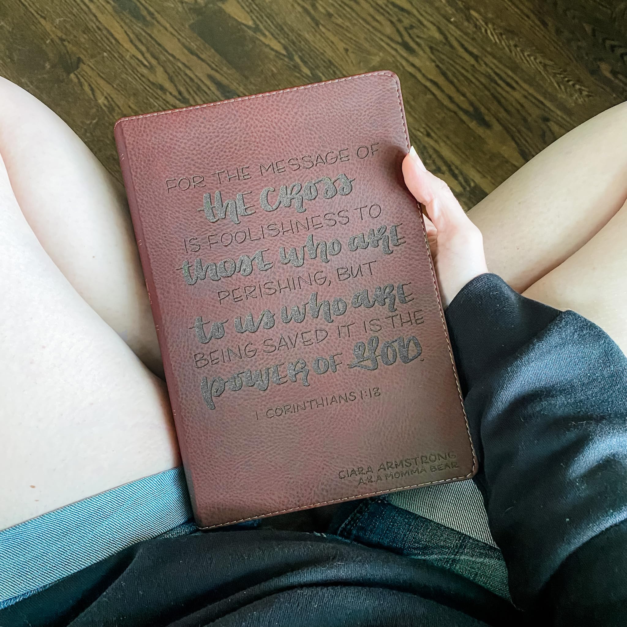 Hand Lettered & Laser Engraved NKJV Wide Margin Bible - Personalized Christian Gift with Custom Name Engraving | Perfect for Wedding, Baptism, Graduation, Birthday & Daily Devotional Study