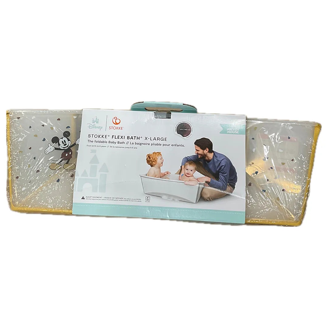 Mickey Mouse XL Flexi Baby Bath Tub for Newborns & Toddlers - Perfect for Bath Time Fun, Baby Shower Gifts & Nursery Essentials