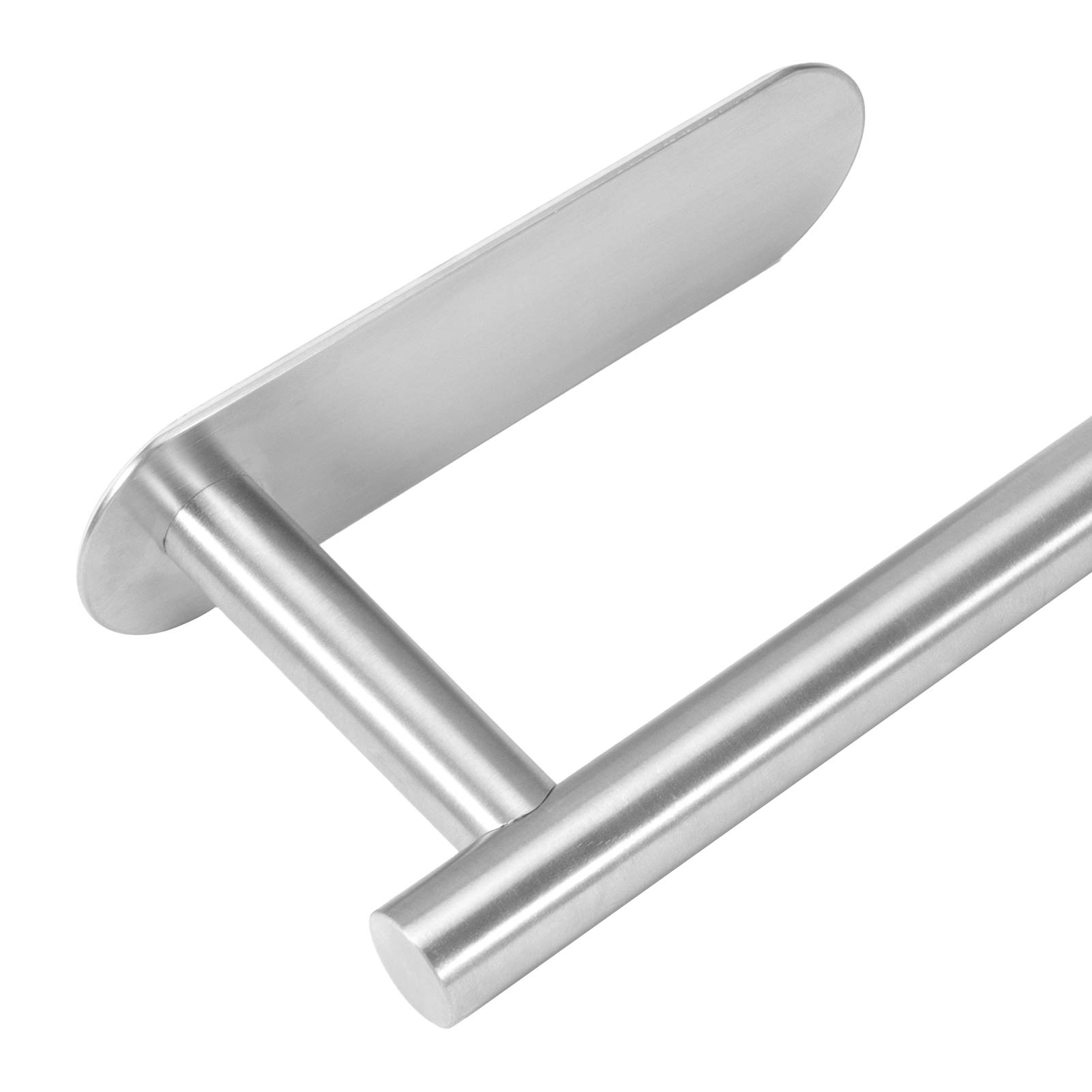 Stainless Steel Under Cabinet Paper Towel Holder - Wall Mount Kitchen Towel Rack with Self-Adhesive, SUS304 Black (1 Pack) - Perfect for Kitchen, Bathroom & Office Organization
