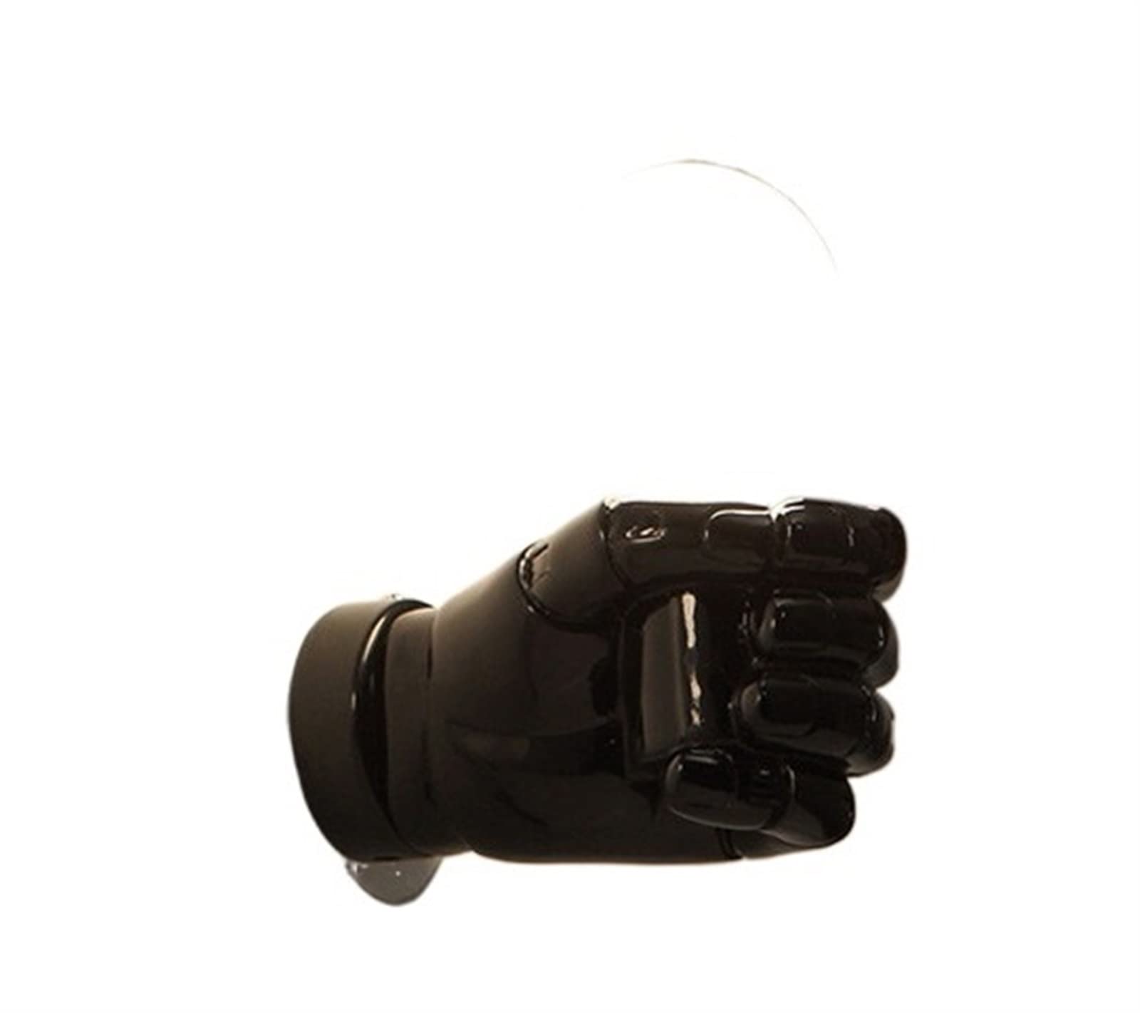 Vintage Resin Fist Wall Sconce - Black/White Antique LOFT Wall Lamp for Restaurant, Bar & Corridor - No Bulb Included - Perfect Reading Light for Retro Home Decor & Industrial Spaces