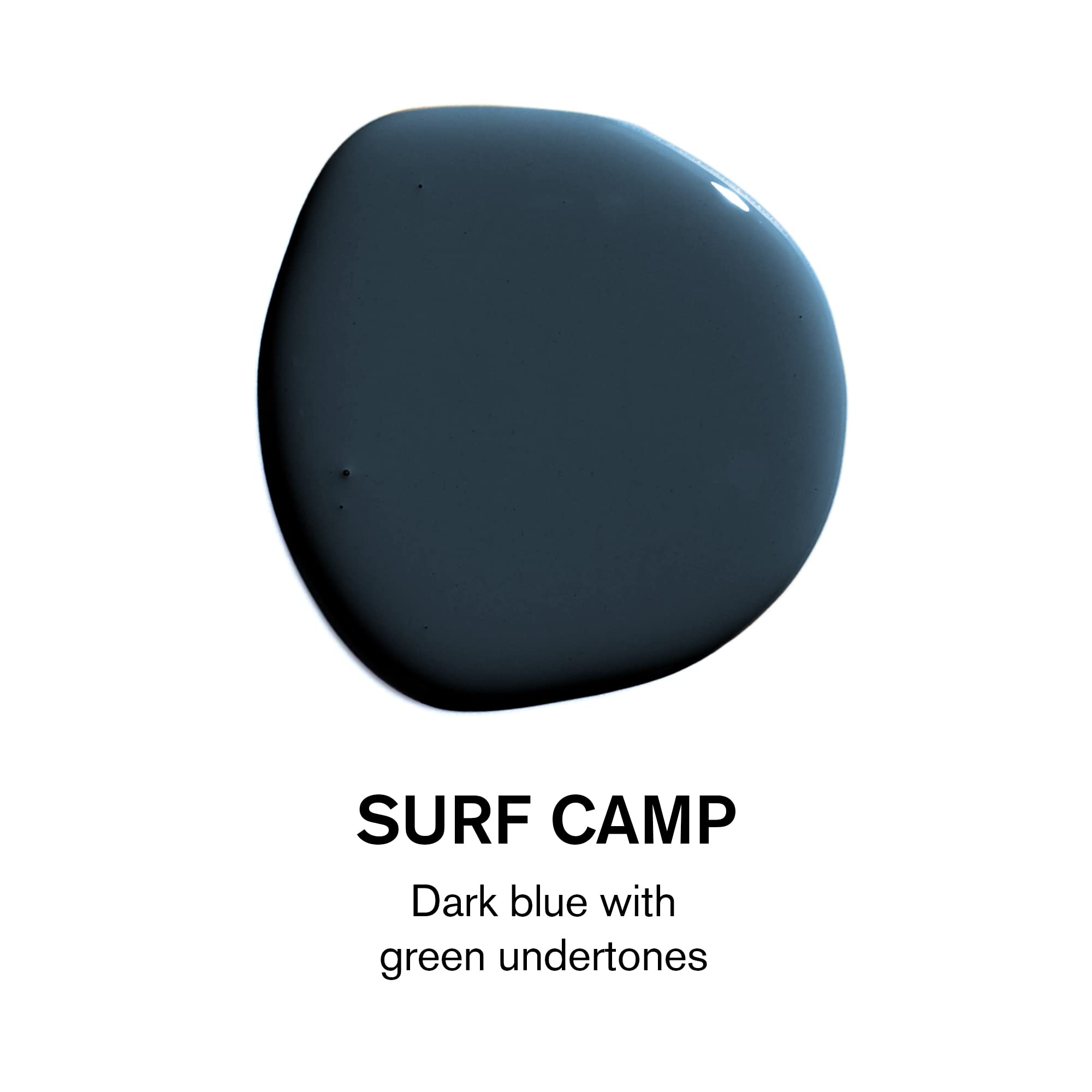 Premium Interior Paint - Standard Semi Matte, Low Sheen Finish | Self-Priming, Low VOC, Green Wise Certified | Dark Blue with Green Undertones (Surf Camp) | 1 Gallon | Perfect for Living Rooms, Bedrooms & Home Offices