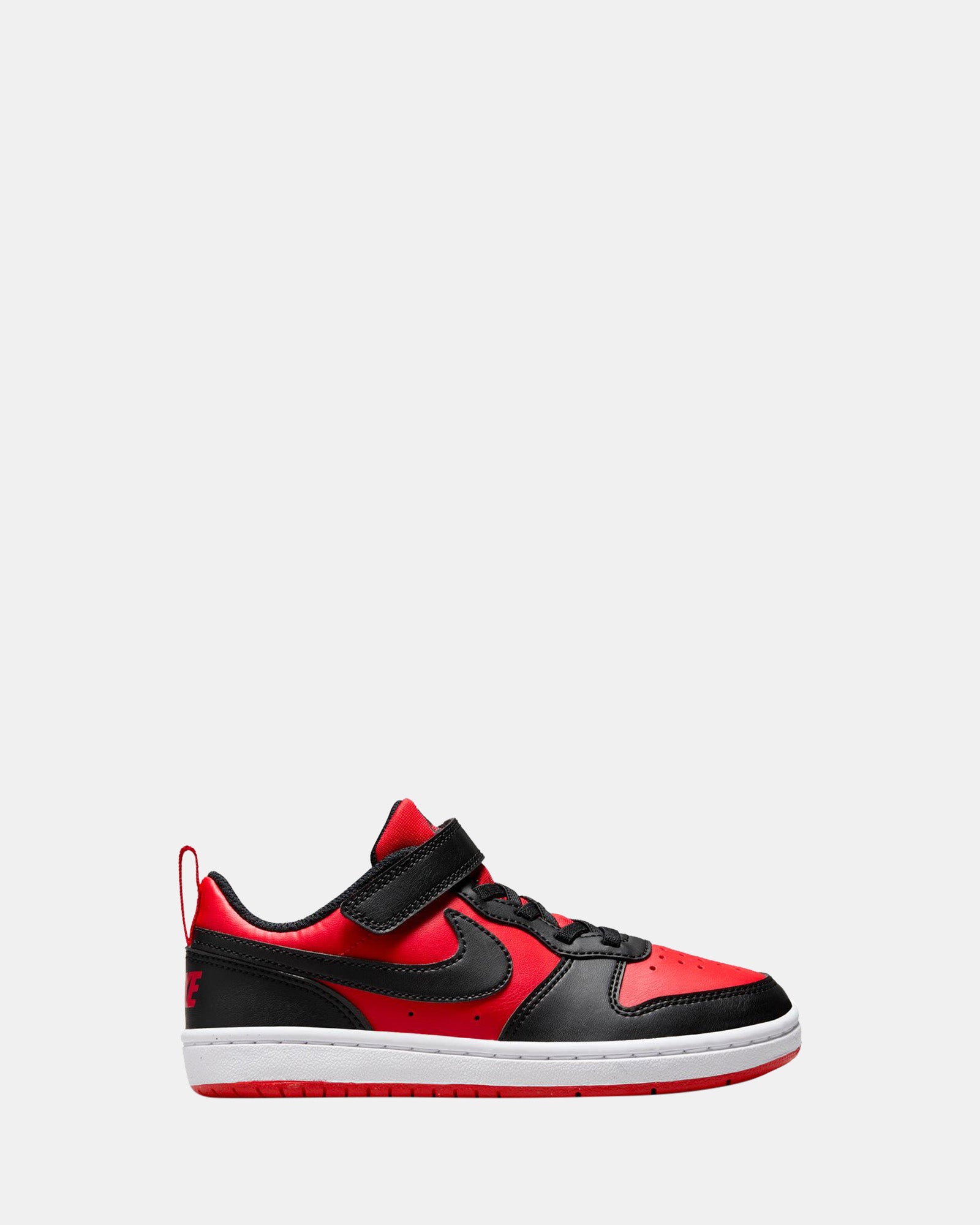 Nike Court Borough Low Recraft Sneakers - Pre School Shoes in Red, Black & White | Comfortable & Stylish for Kids' Daily Wear, Playground & School Activities