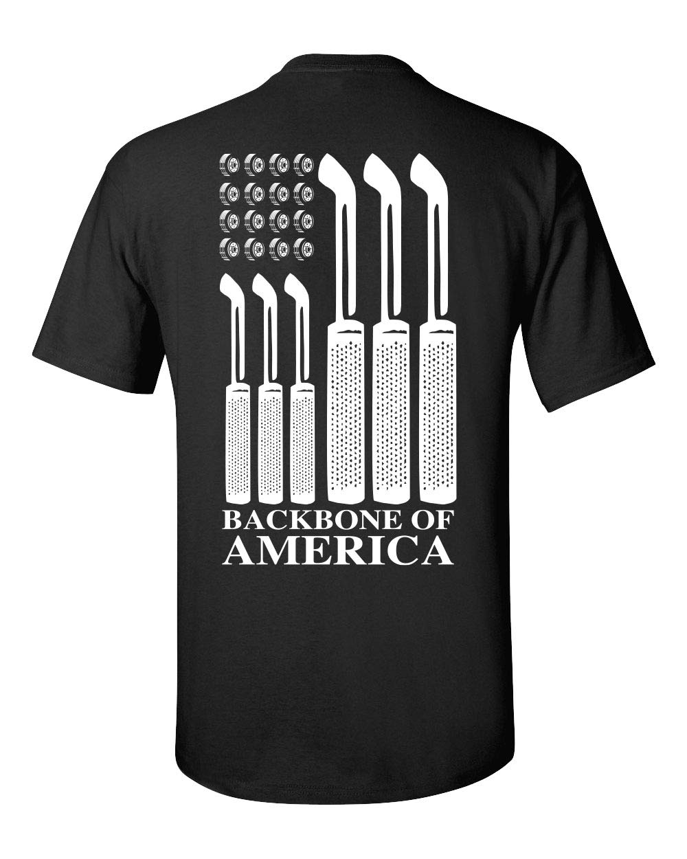 Backbone of America Trucker Unisex Crewneck Short Sleeve T-Shirt | Vintage Style Graphic Tee for Men & Women | Perfect for Road Trips, Truck Shows & Casual Wear