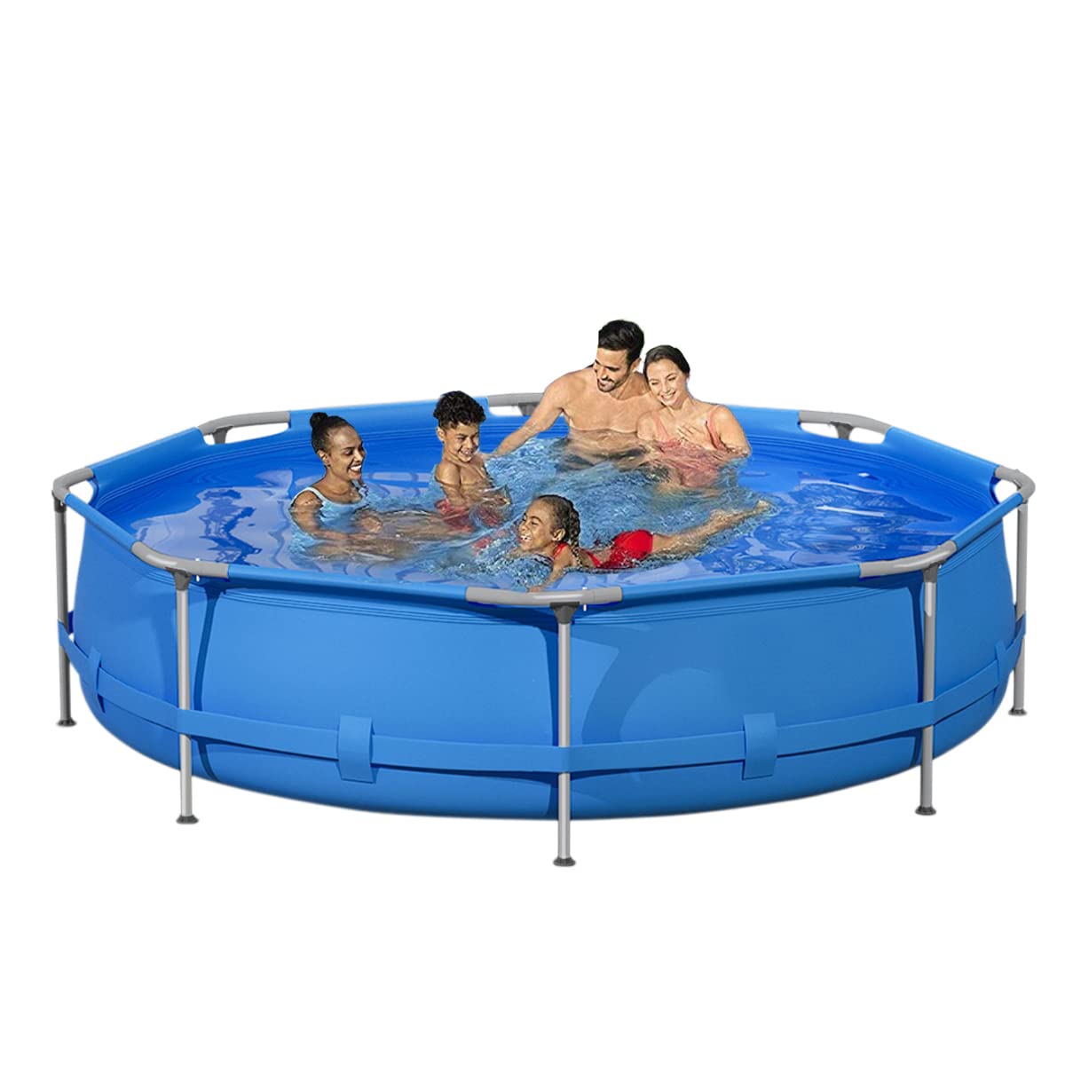Lovinouse 10ft x 30in Above Ground Swimming Pool - Round Metal Frame Outdoor Pool for Backyard, Garden, Summer Fun | Perfect for Family Gatherings, Kids Play, and Outdoor Relaxation