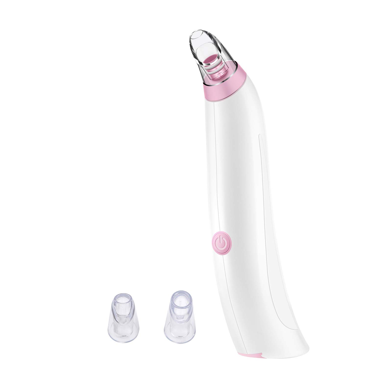 Electric Blackhead Remover Vacuum - Pore Cleaner & Pimple Extractor with 2 Suction Heads for Facial Skin Care | Nose & Face Blackhead Removal Tool (White, One Size) - Perfect for Home Spa & Acne Treatment