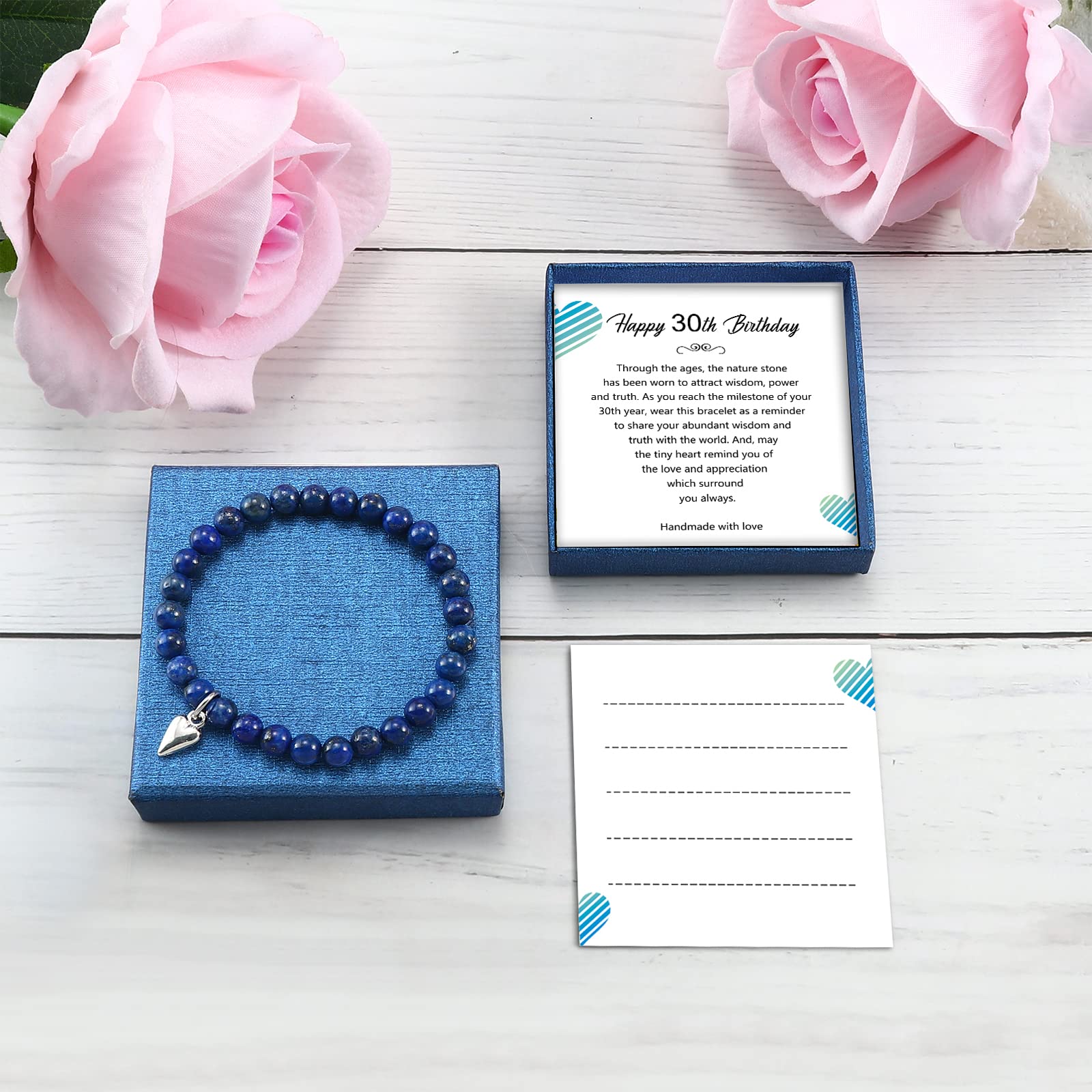 30th Birthday Gifts for Women - Elegant Beads Bracelet Jewelry for Her, Mom, Daughter, Sister, Best Friend, Wife, Boss - Perfect Birthday Gift for Turning 30 - Ideal for Celebrations, Parties, and Special Occasions