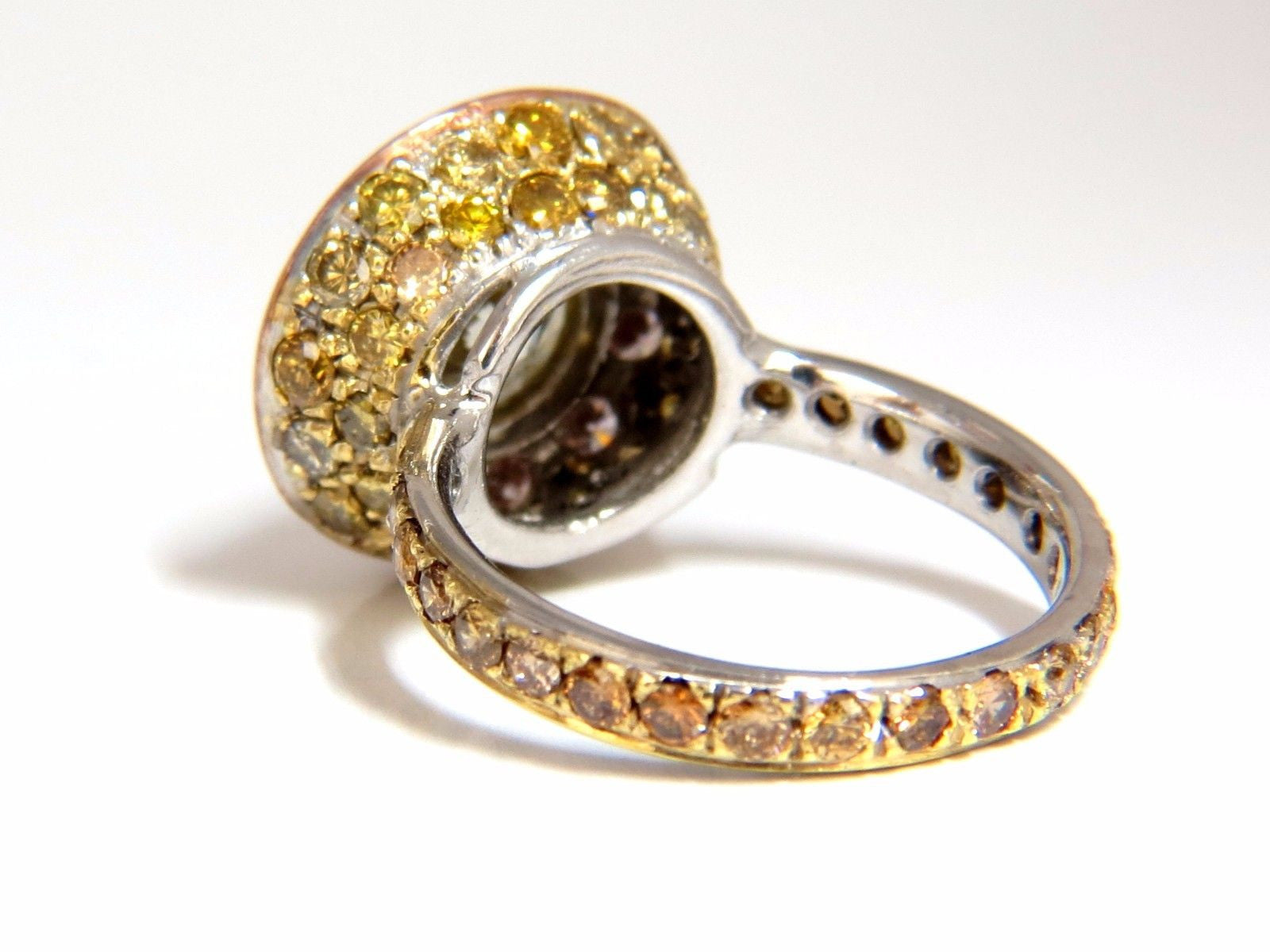 GIA Certified 3.67 Carat Fancy Round Diamond Ring - Circular Flush Deck Setting for Engagement, Wedding & Anniversary Gifts