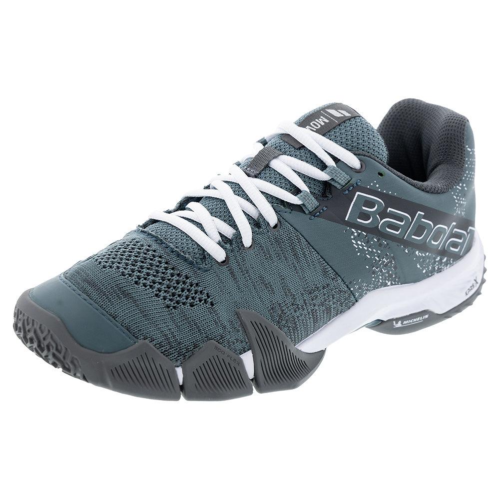 Men's Movea Padel Shoes - Lightweight Tennis & Pickleball Shoes for Men - Breathable Athletic Shoes with Non-Slip Sole - Perfect for Indoor & Outdoor Court Sports (North Atlantic/White)