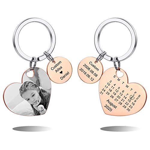 A2.rose-gold (Round + Heart) + (Black & White Photo + Calendar)